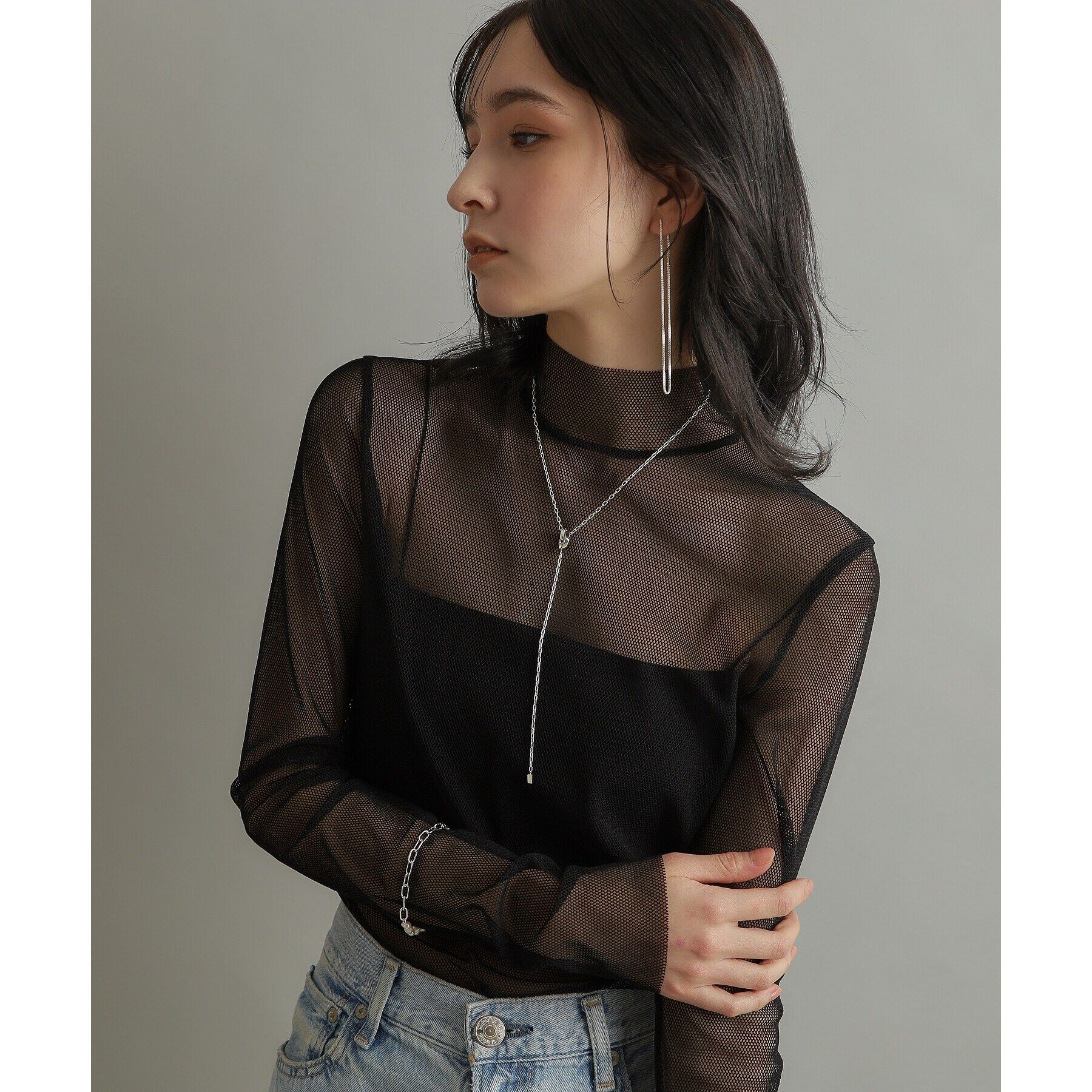 COCOSHNIK ONKITSCH「シルバー バロックパール チェーンミックス ブレスレットＳ」|ブレスレット・バングル|