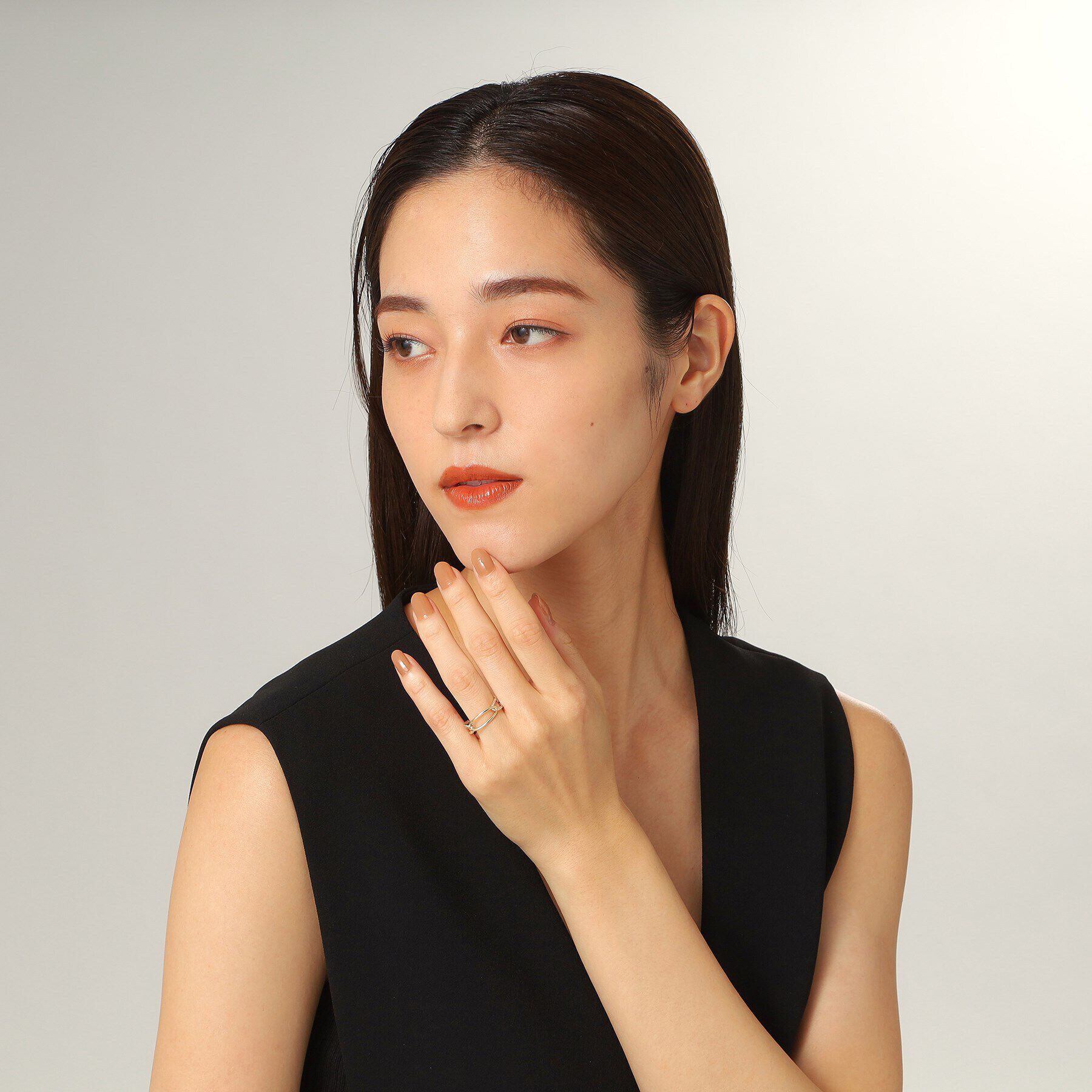 COCOSHNIK「K10ダイヤモンド ロープPCチェーン リング」|リング|