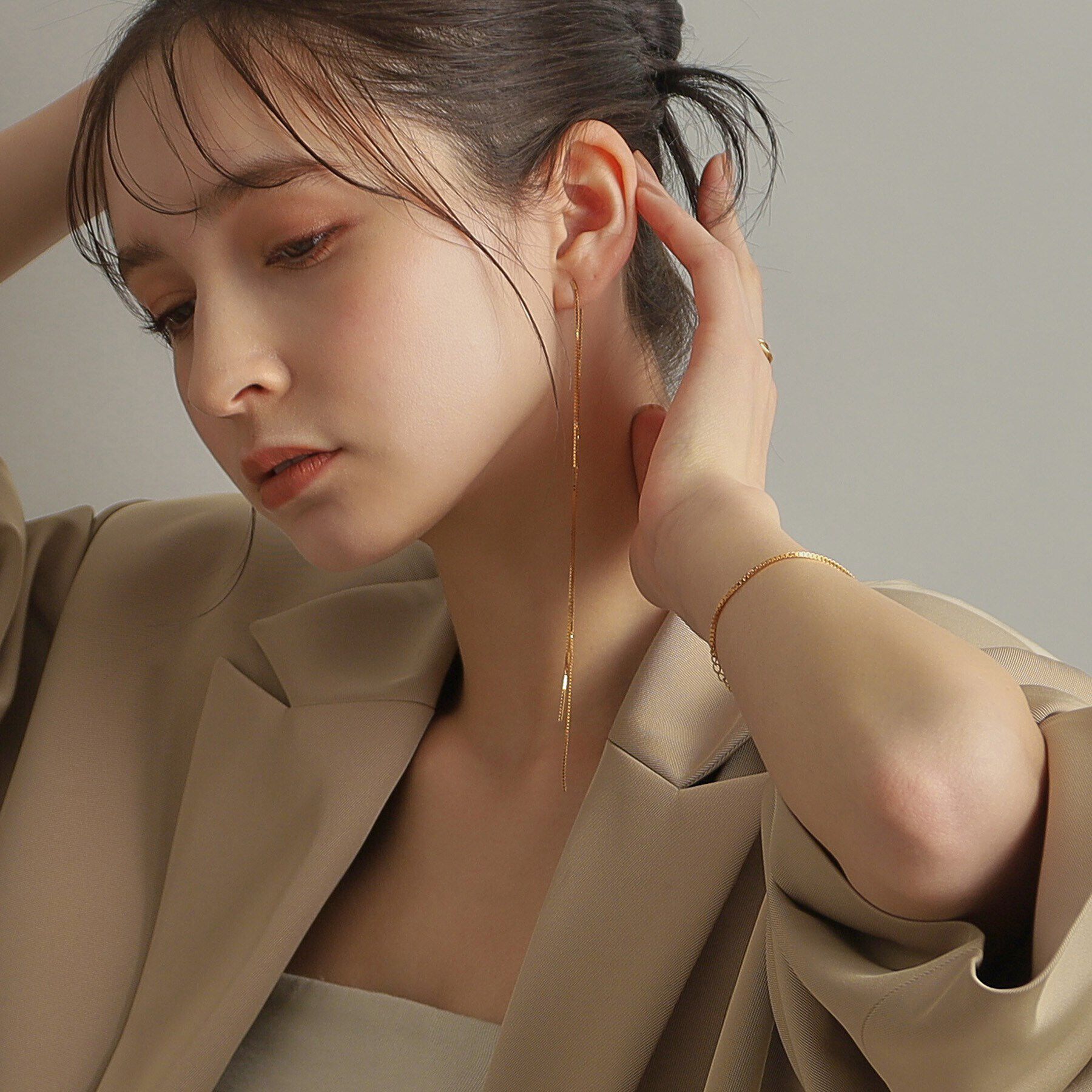 COCOSHNIK ONKITSCH「シルバー デザインチェーン ベネチアンブレスレットＳ GP」|ブレスレット・バングル|