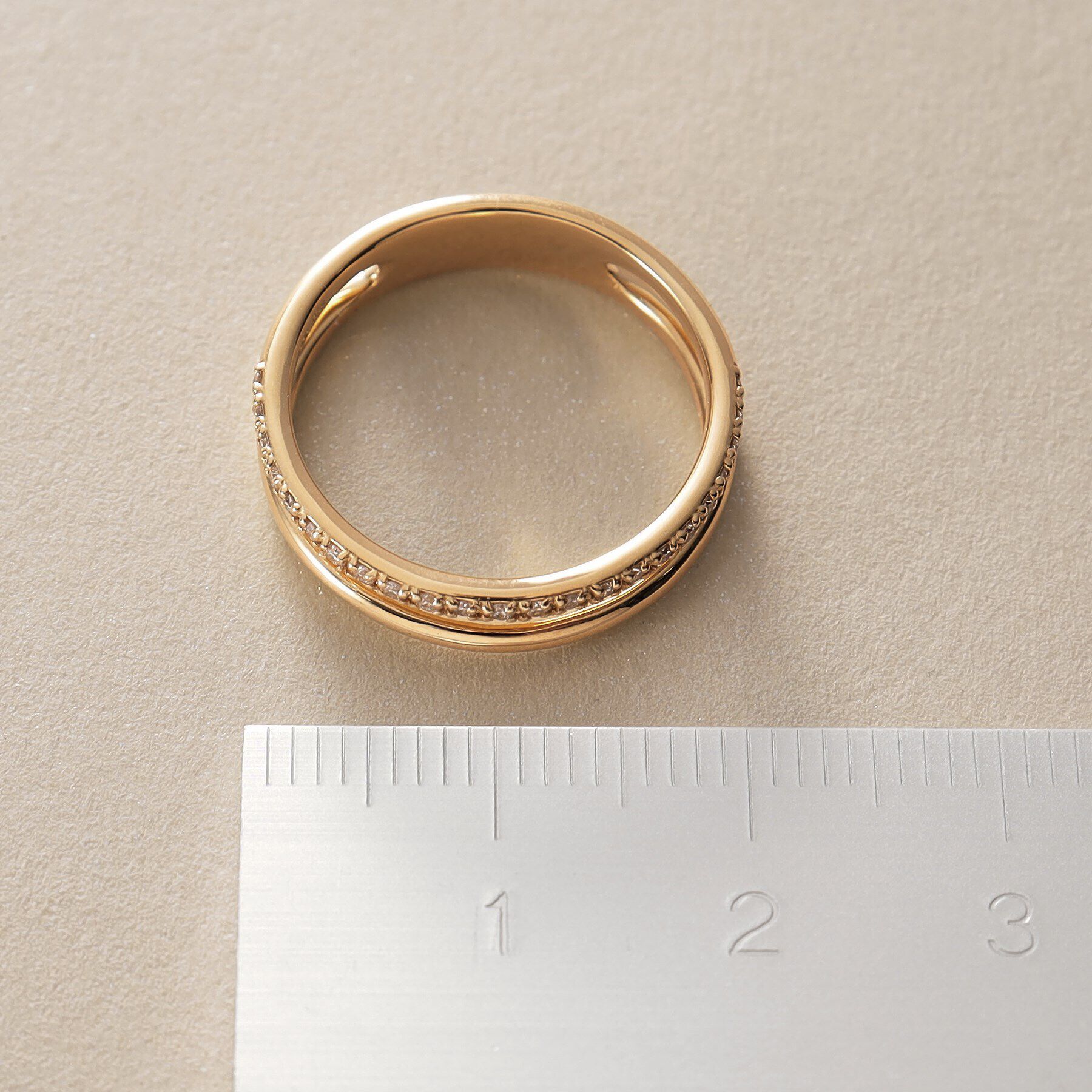 COCOSHNIK「K18ダイヤモンド スリット リング」|リング|