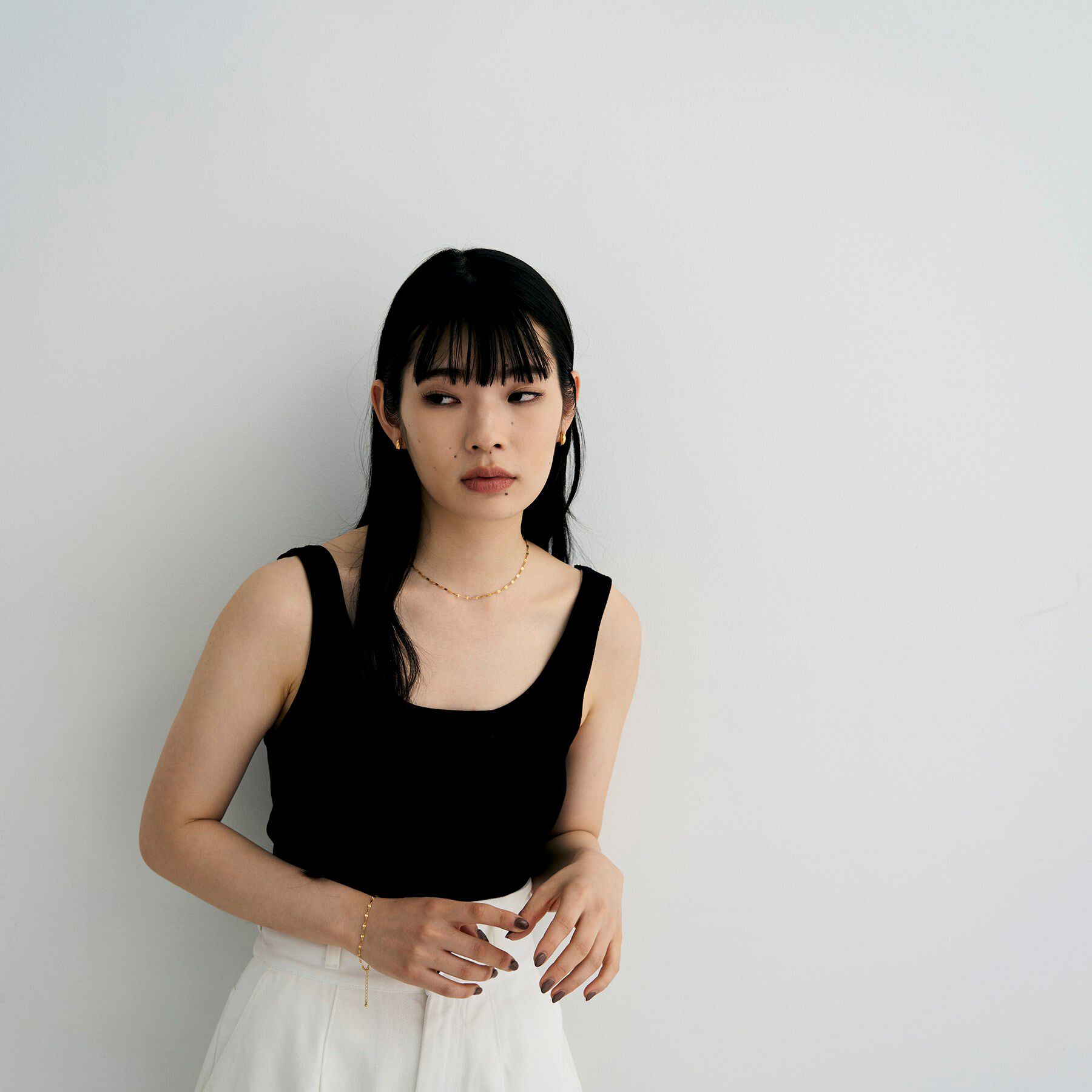 COCOSHNIK ONKITSCH「シルバー デザインチェーン デュアルペタルブレスレット GP」|ブレスレット・バングル|