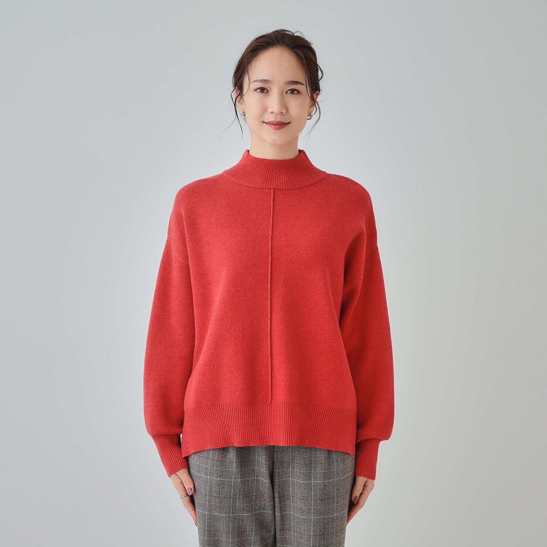 SHOO･LA･RUE「【洗える/ちくちくしにくい/静電気軽減】スウェットライク ハイネックニット」|ニット・セーター|