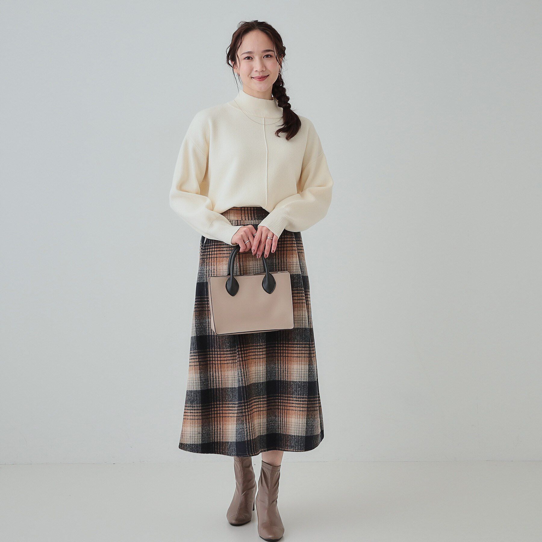 SHOO･LA･RUE「【洗える/ちくちくしにくい/静電気軽減】スウェットライク ハイネックニット」|ニット・セーター|