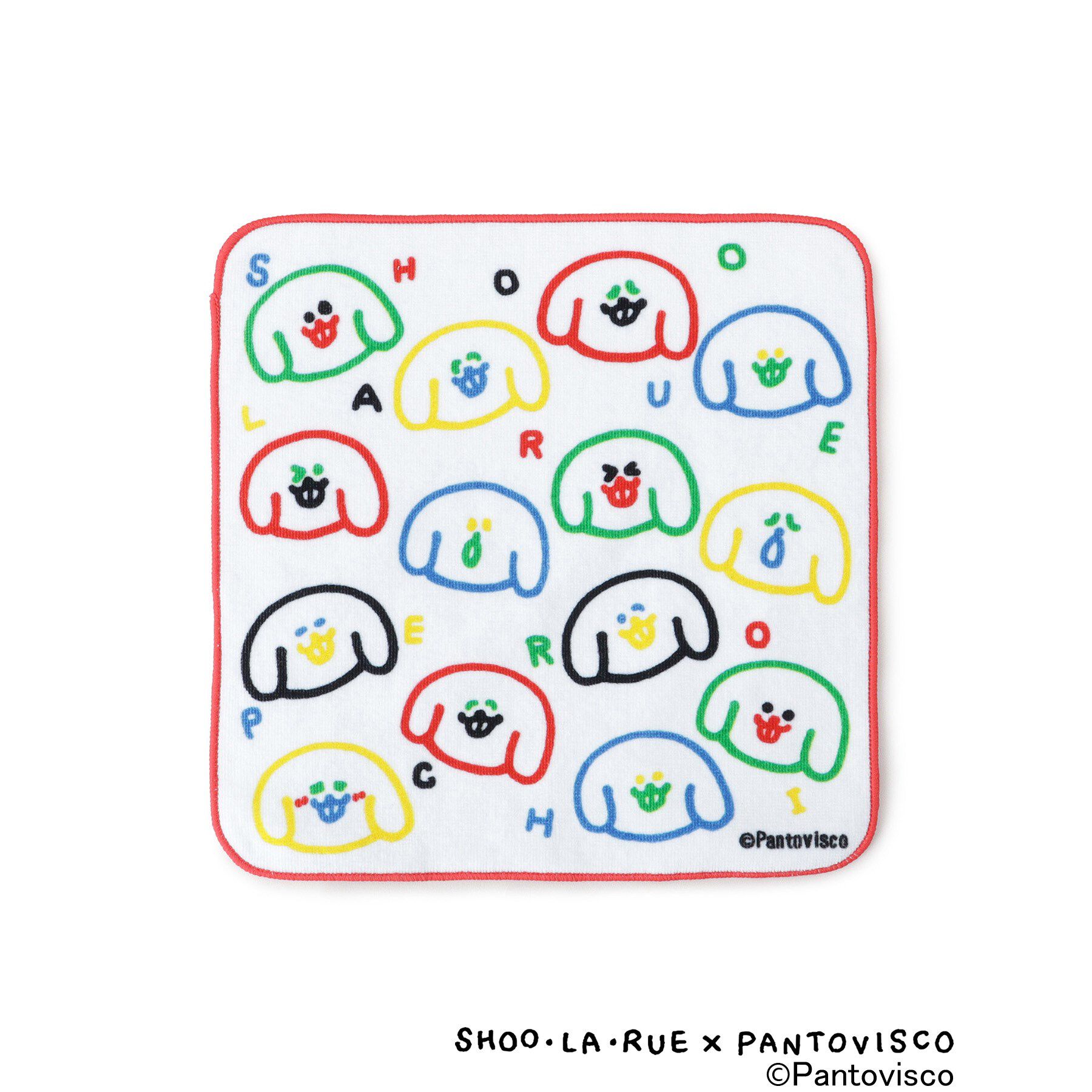 SHOO･LA･RUE「【パントビスコ／ぺろち】ハンドタオル」|ハンカチ|ホワイト(401)