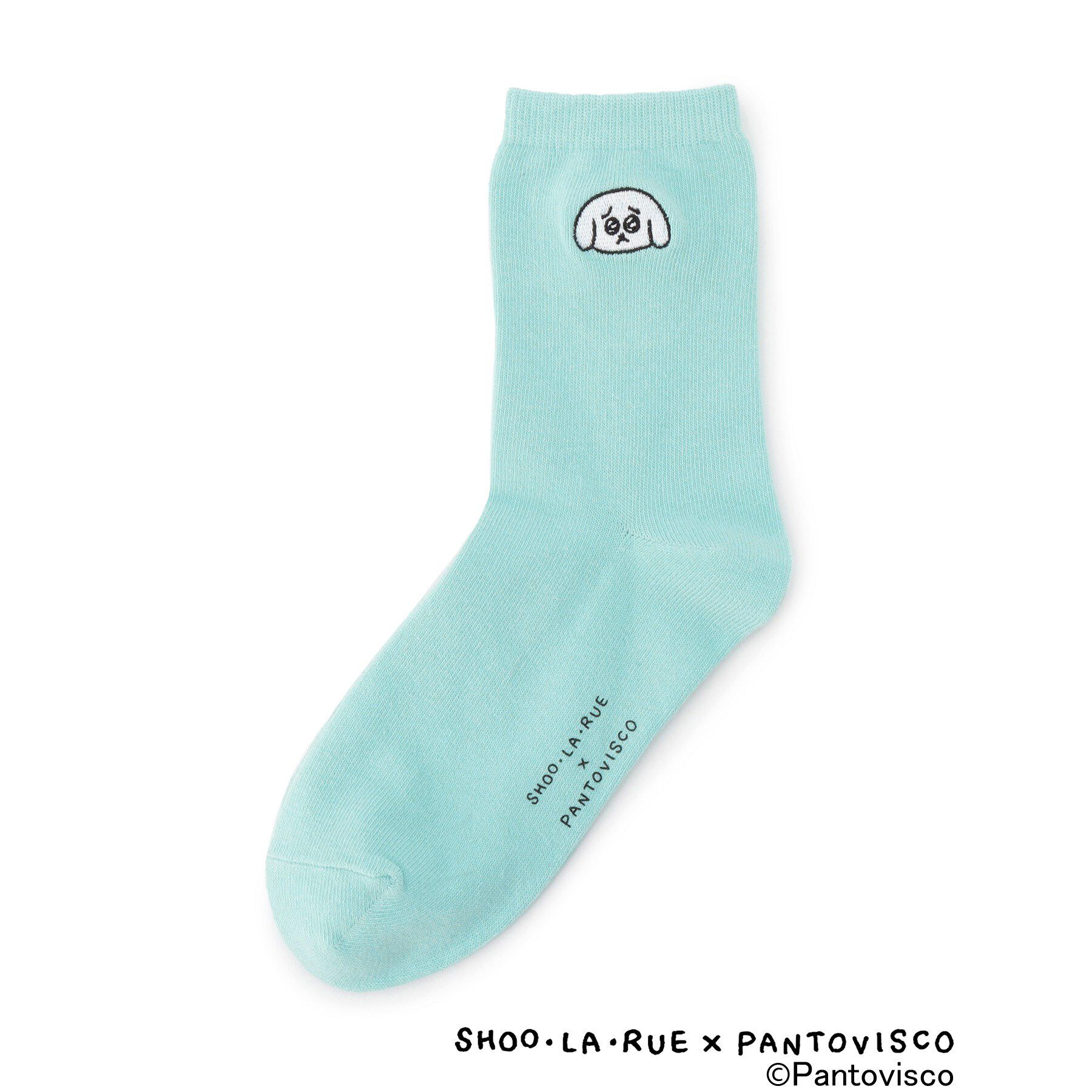SHOO･LA･RUE「【パントビスコ／ぺろち】刺繍・ジャカード アソートソックス」|ソックス|ブルー(092)