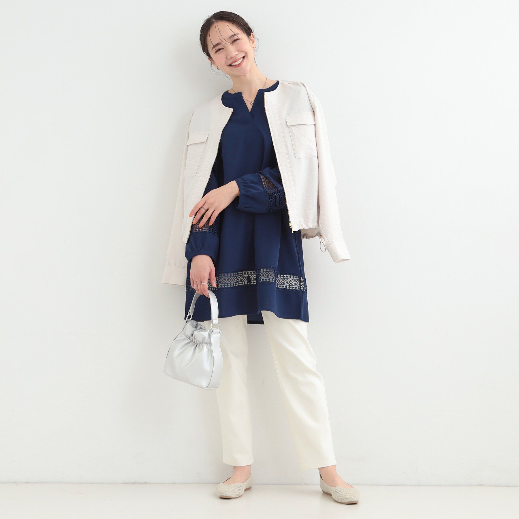 SHOO･LA･RUE「レース切り替えチュニックワンピース」|チュニック|