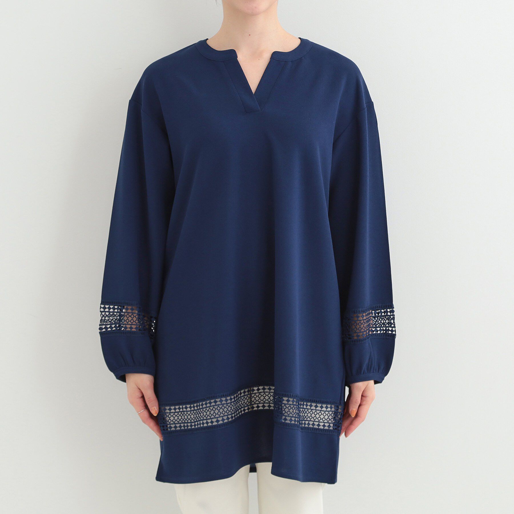 SHOO･LA･RUE「レース切り替えチュニックワンピース」|チュニック|