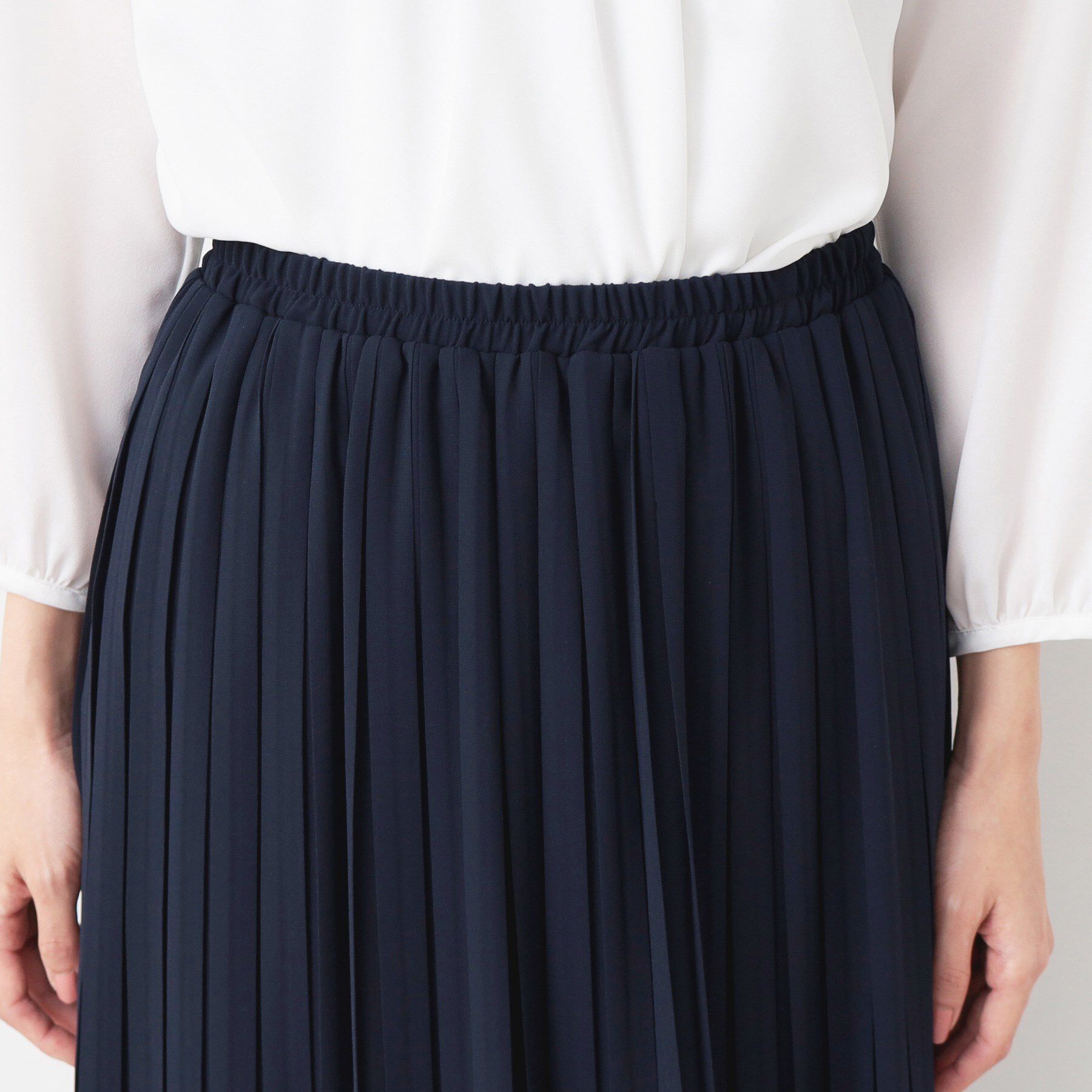 Dessin「【入卒/セレモニー/ウエストゴム/洗える】シフォンプリーツスカート」|スカート|