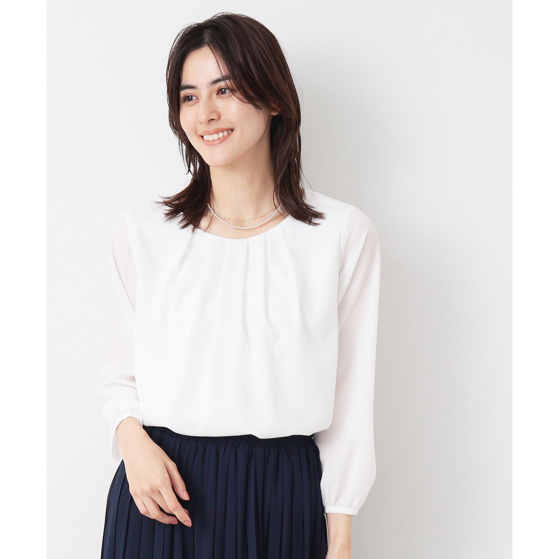 Dessin「【入卒/セレモニー/洗える】ジョーゼットブラウス」|シャツ・ブラウス|