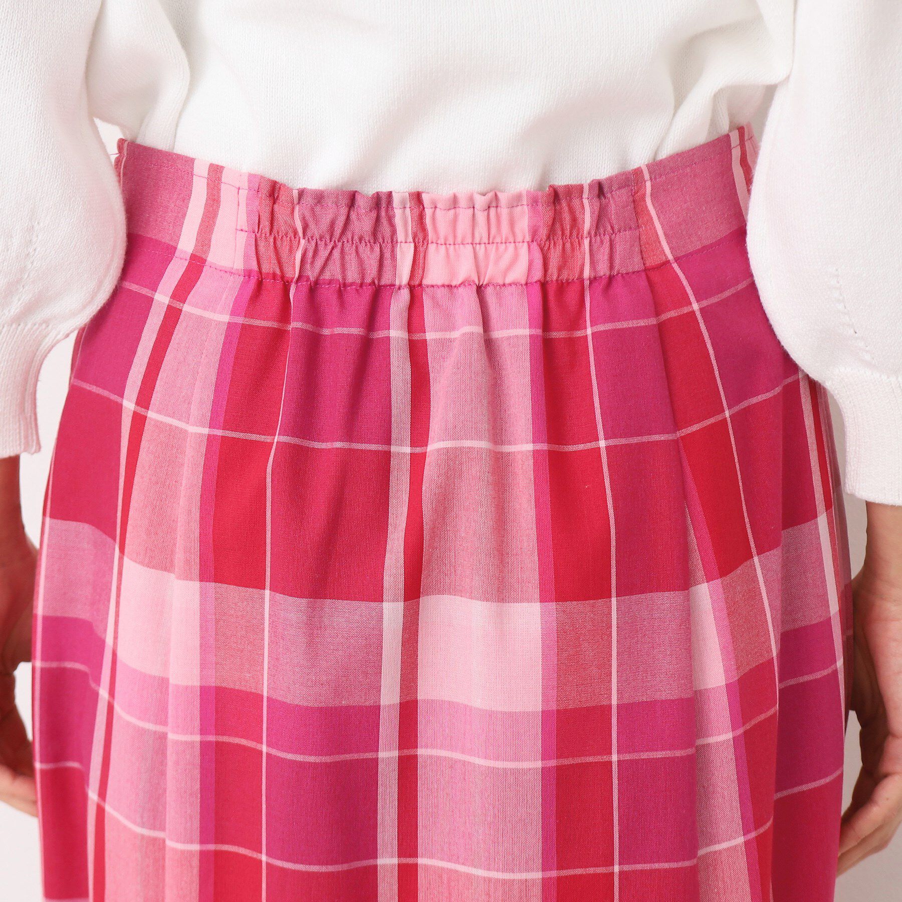 Dessin「【洗える・4サイズ展開】チェック柄マーメイドスカート（XS～L）」|スカート|