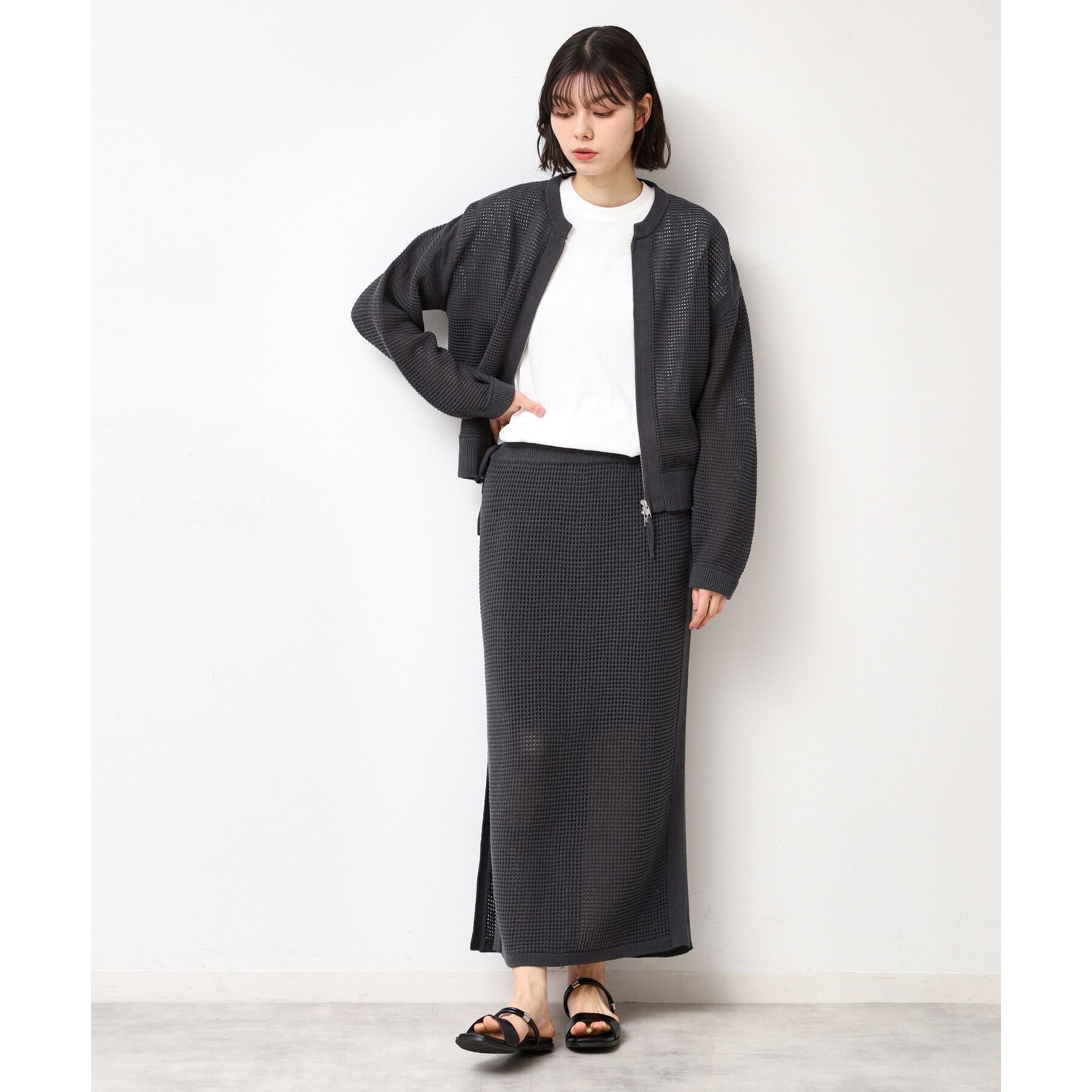 Dessin「【セットアップ可能・洗える】コットンメッシュブルゾン」|ブルゾン・スタジャン|