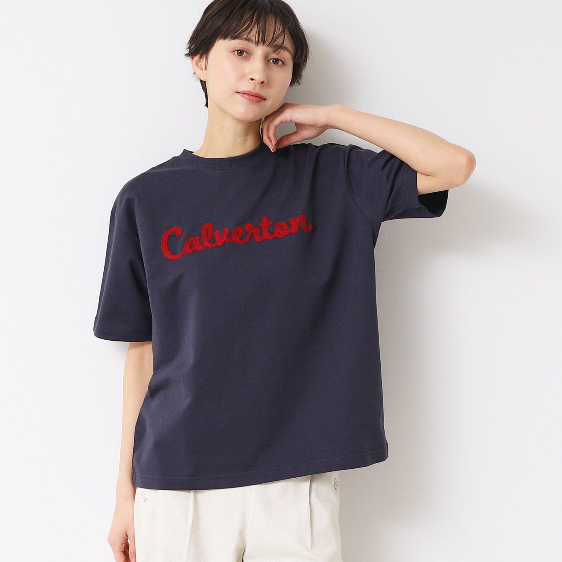 Dessin「【ユニセックス】ロゴTシャツ」|Tシャツ・カットソー|ネイビー(094)