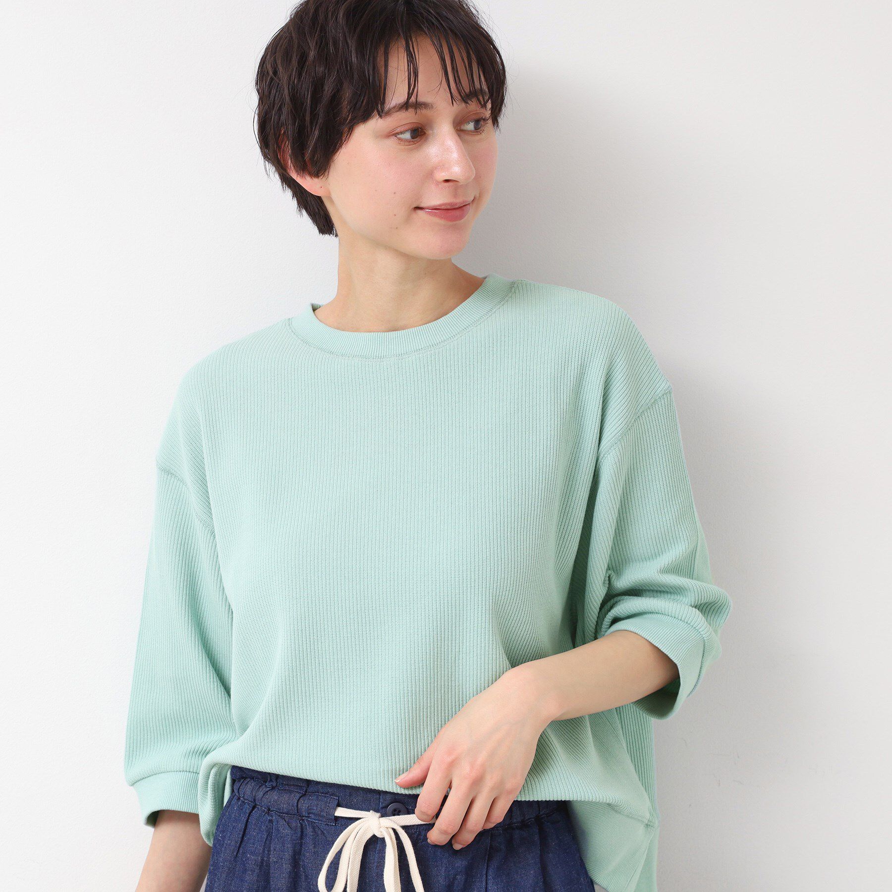 Dessin「【洗える】クルーネックカットソー」|Tシャツ・カットソー|ミントグリーン(02