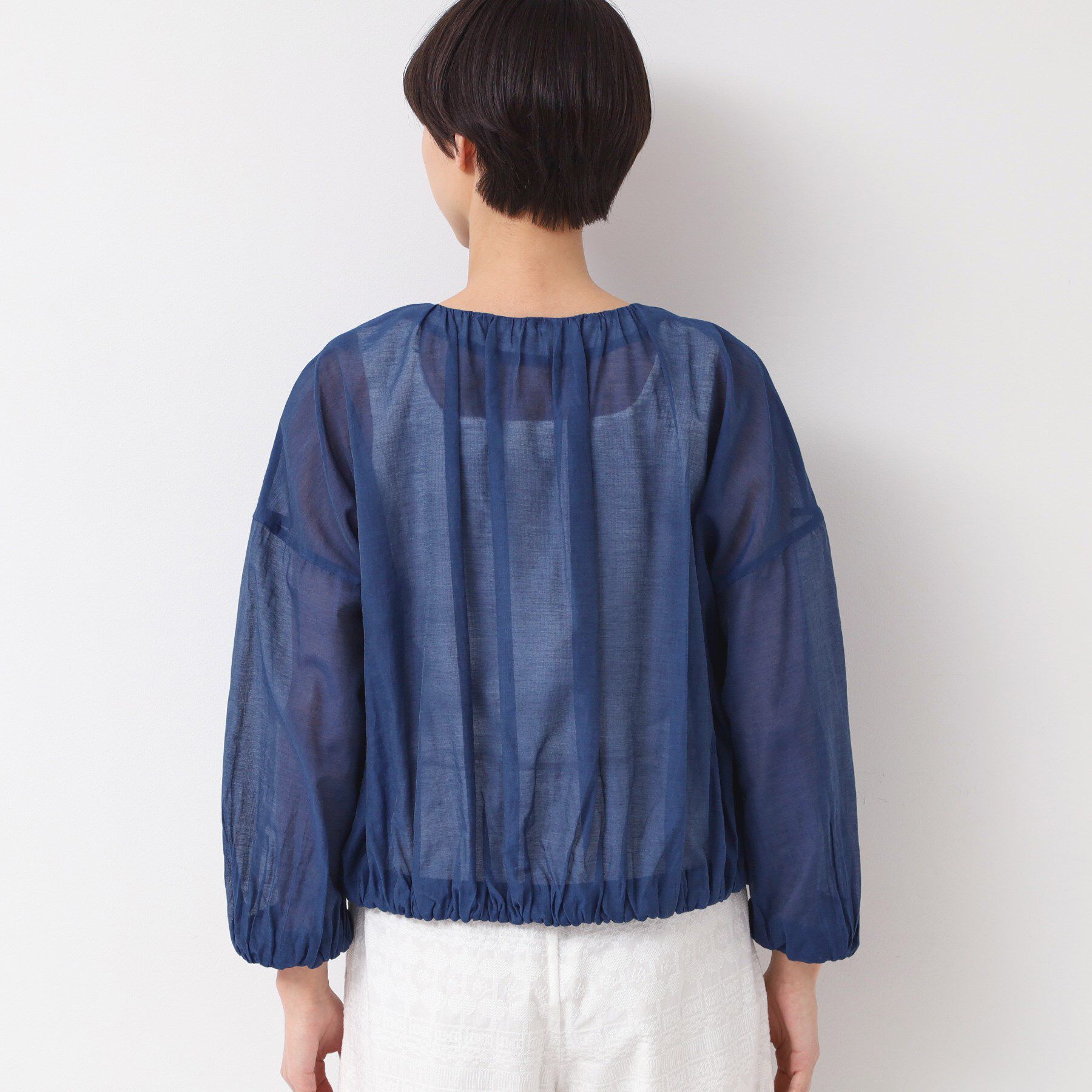 Dessin「【洗える】シアーデニムギャザージャケット」|デニムジャケット|