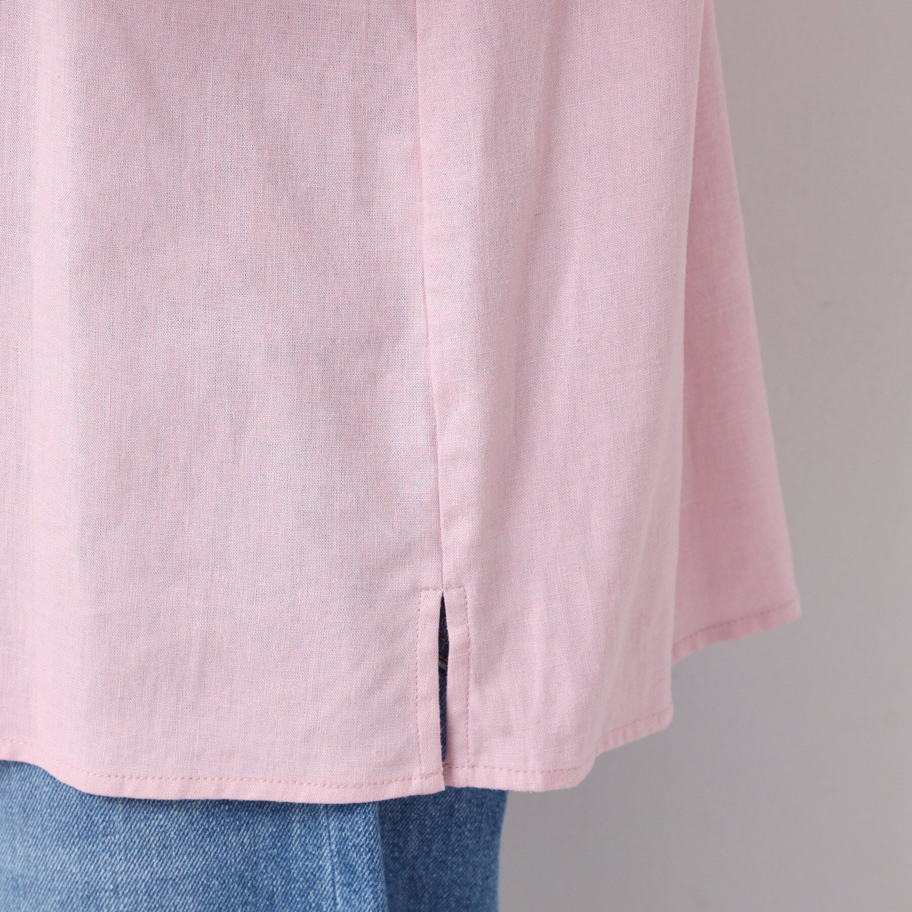 Dessin「【洗える】ピンタック入りバンドカラーブラウス（S～L）」|シャツ・ブラウス|