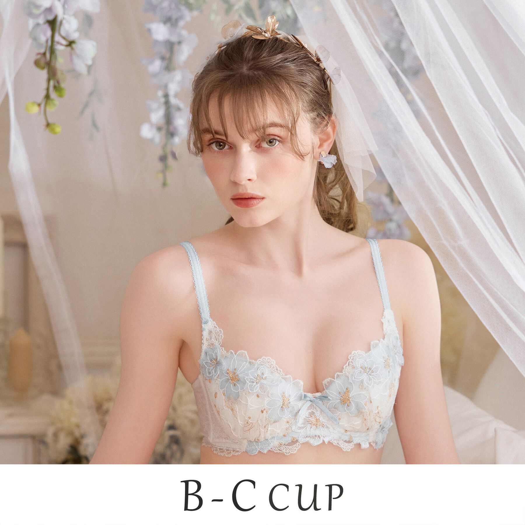 Risa Magli「リカルダ ブラジャー (B-C) ＜D Make Type＞」|インナー|サックスブルー(09