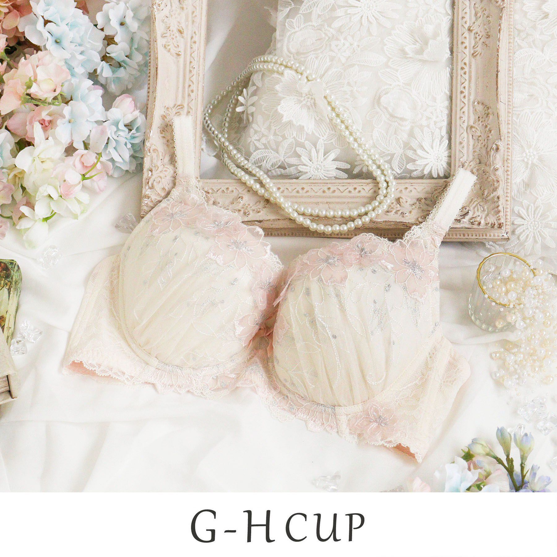 Risa Magli「リカルダ ブラジャー (G-H) ＜D Make Type＞」|インナー|ピンク(071)