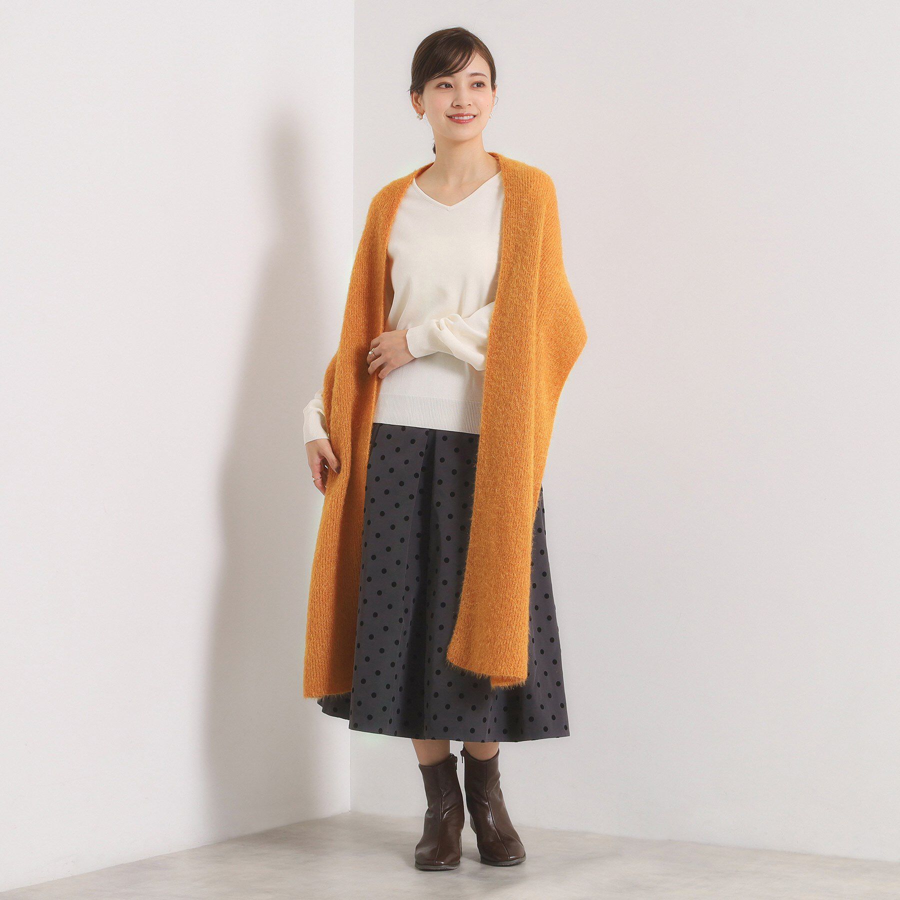 ITS&rsquo;DEMO「【手洗い可】艶ニットマフラー」|ストール|