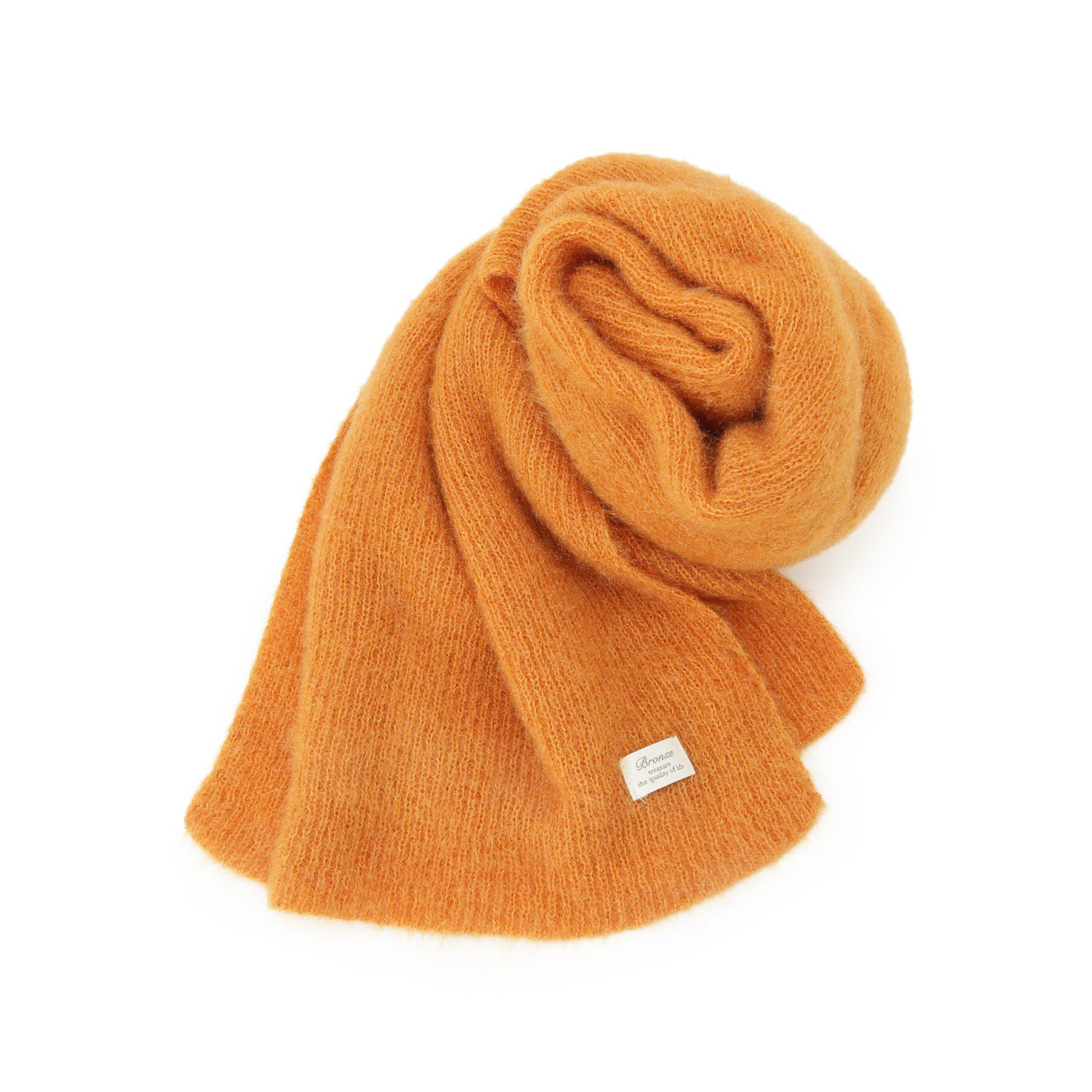 ITS&rsquo;DEMO「【手洗い可】艶ニットマフラー」|ストール|オレンジ(067)