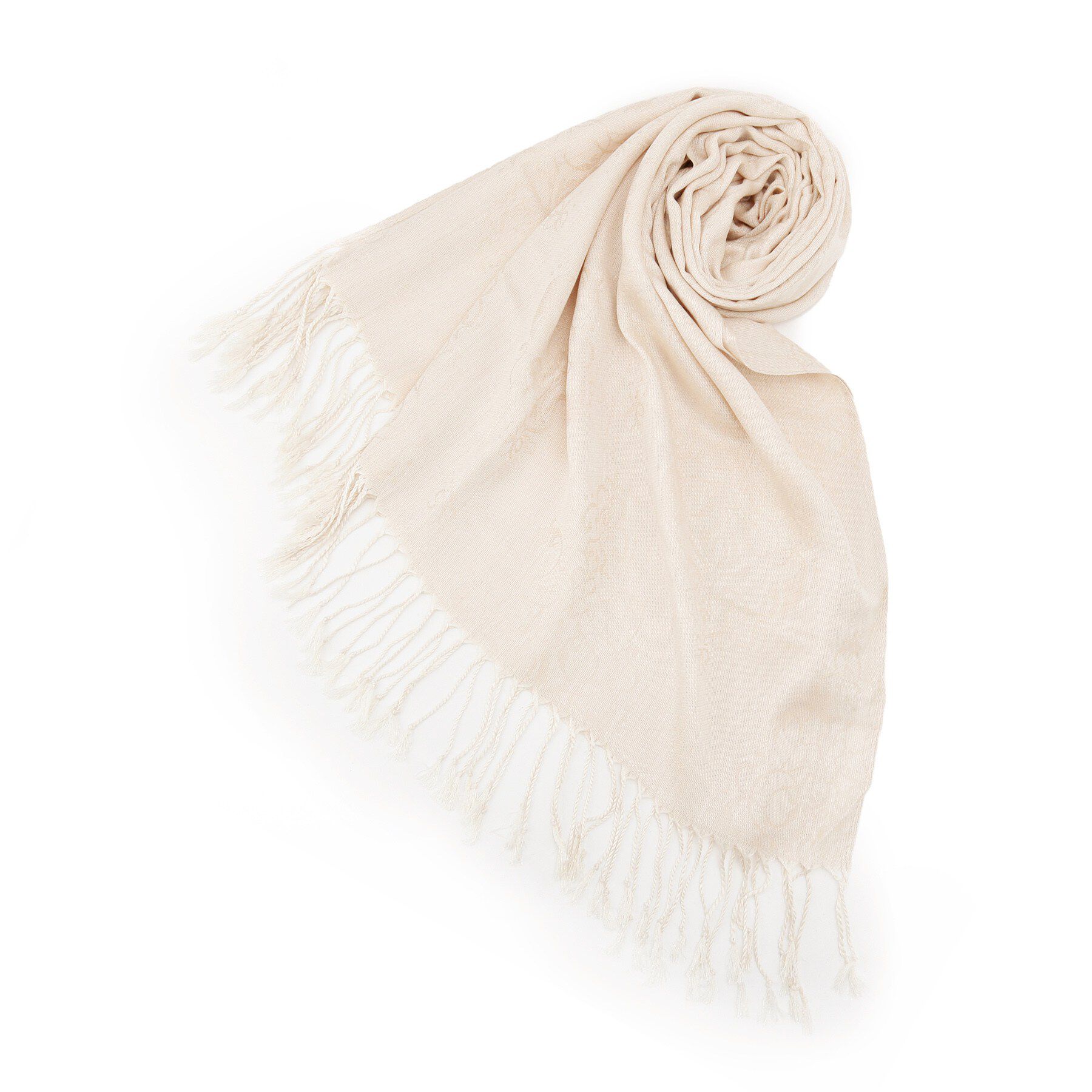 ITS&rsquo;DEMO「【手洗い可】ダマスク柄ストール」|ストール|ライトベージュ(15