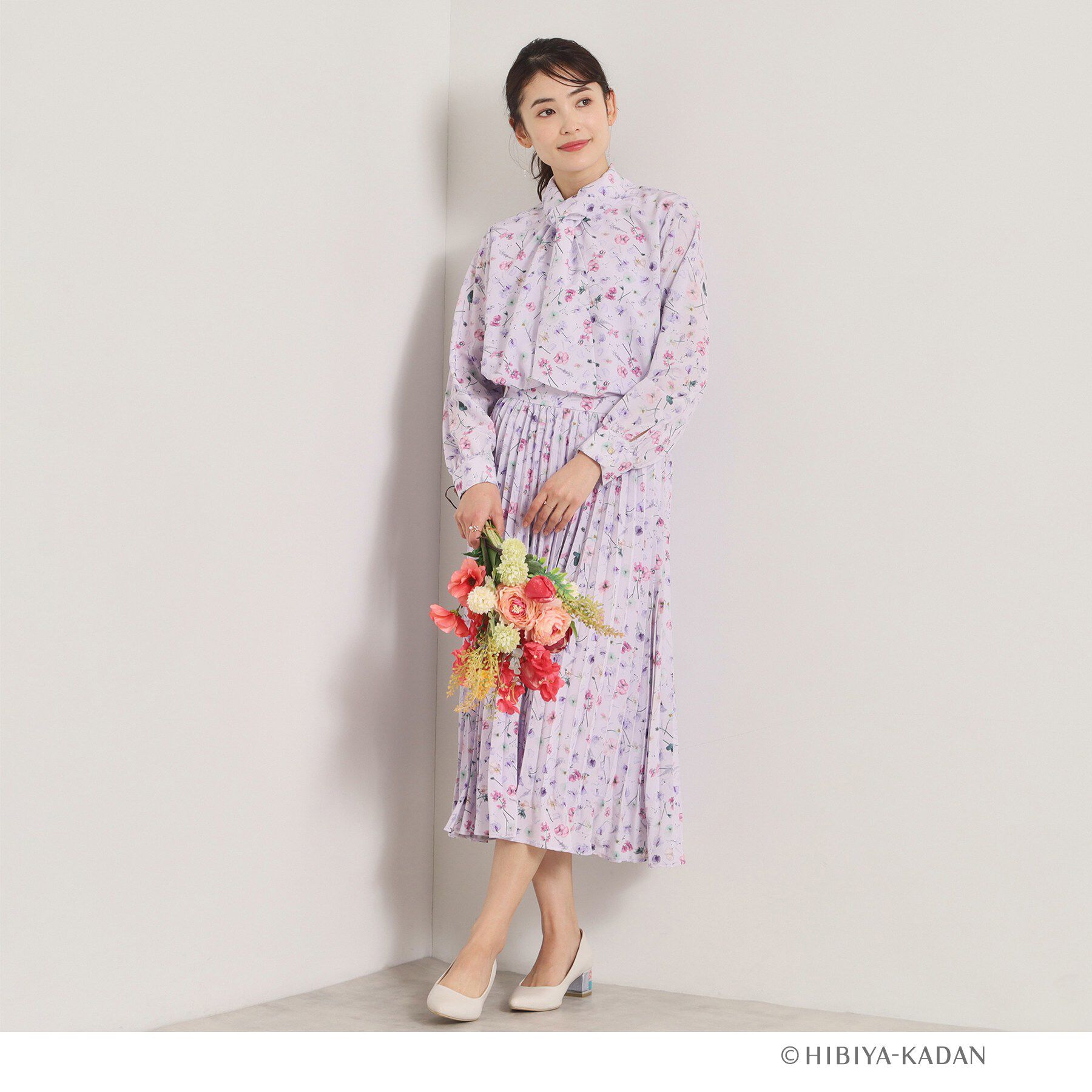 ITS&rsquo;DEMO「【ITS&rsquo;DEMO &times; HIBIYA－KADAN】楊柳ボウタイブラウス」|シャツ・ブラウス|