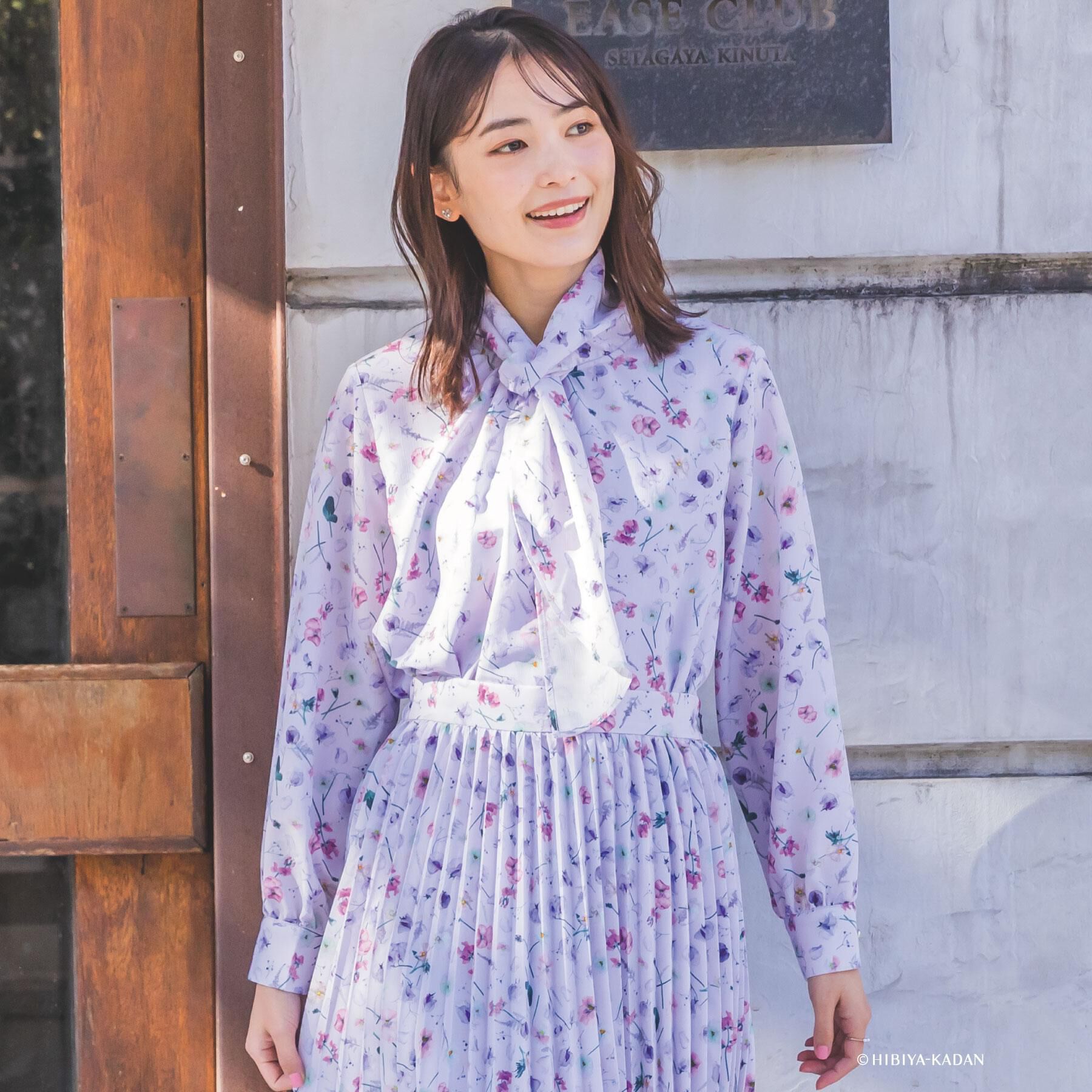 ITS&rsquo;DEMO「【ITS&rsquo;DEMO &times; HIBIYA－KADAN】楊柳ボウタイブラウス」|シャツ・ブラウス|