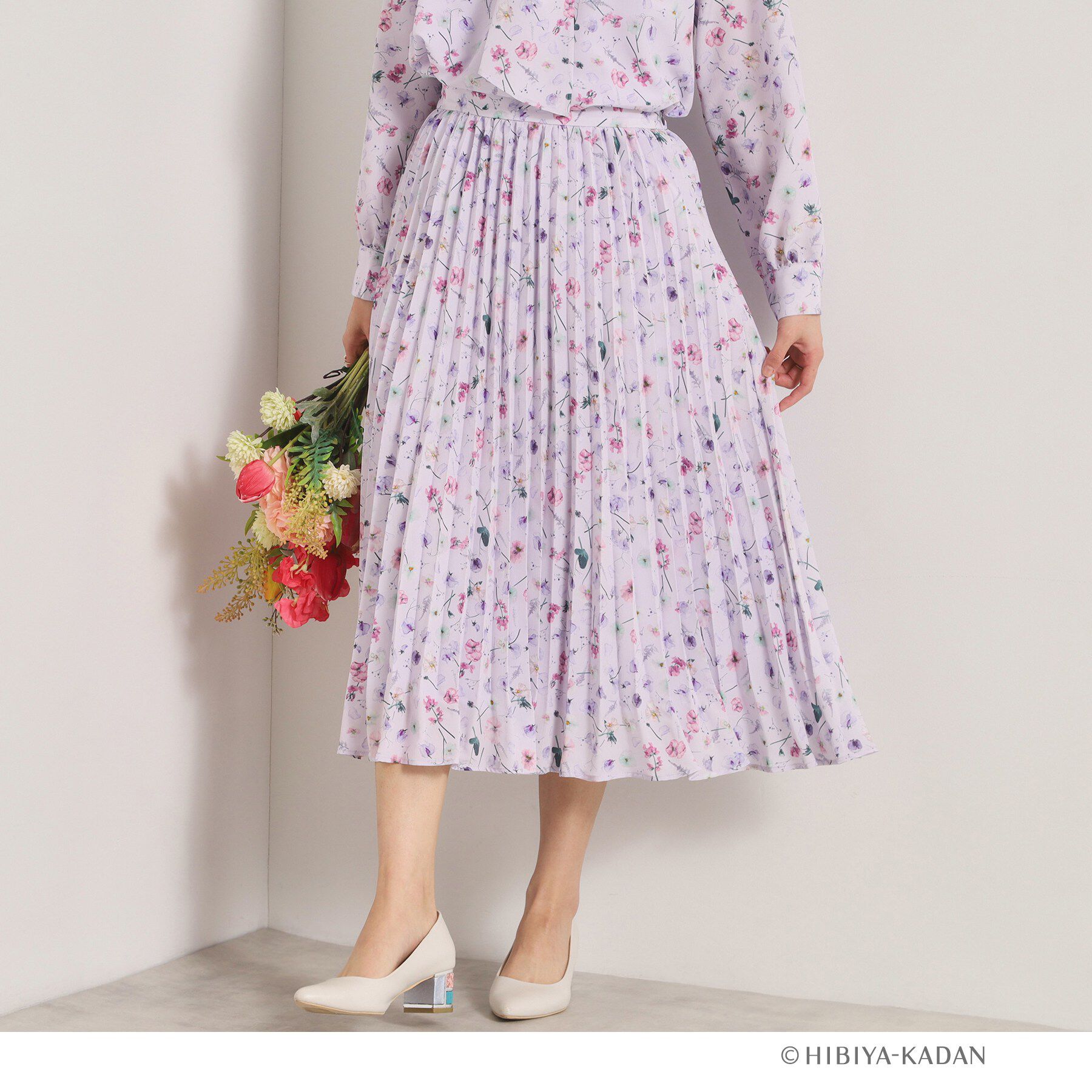 ITS&rsquo;DEMO「【ITS&rsquo;DEMO &times; HIBIYA－KADAN】楊柳プリーツスカート」|スカート|