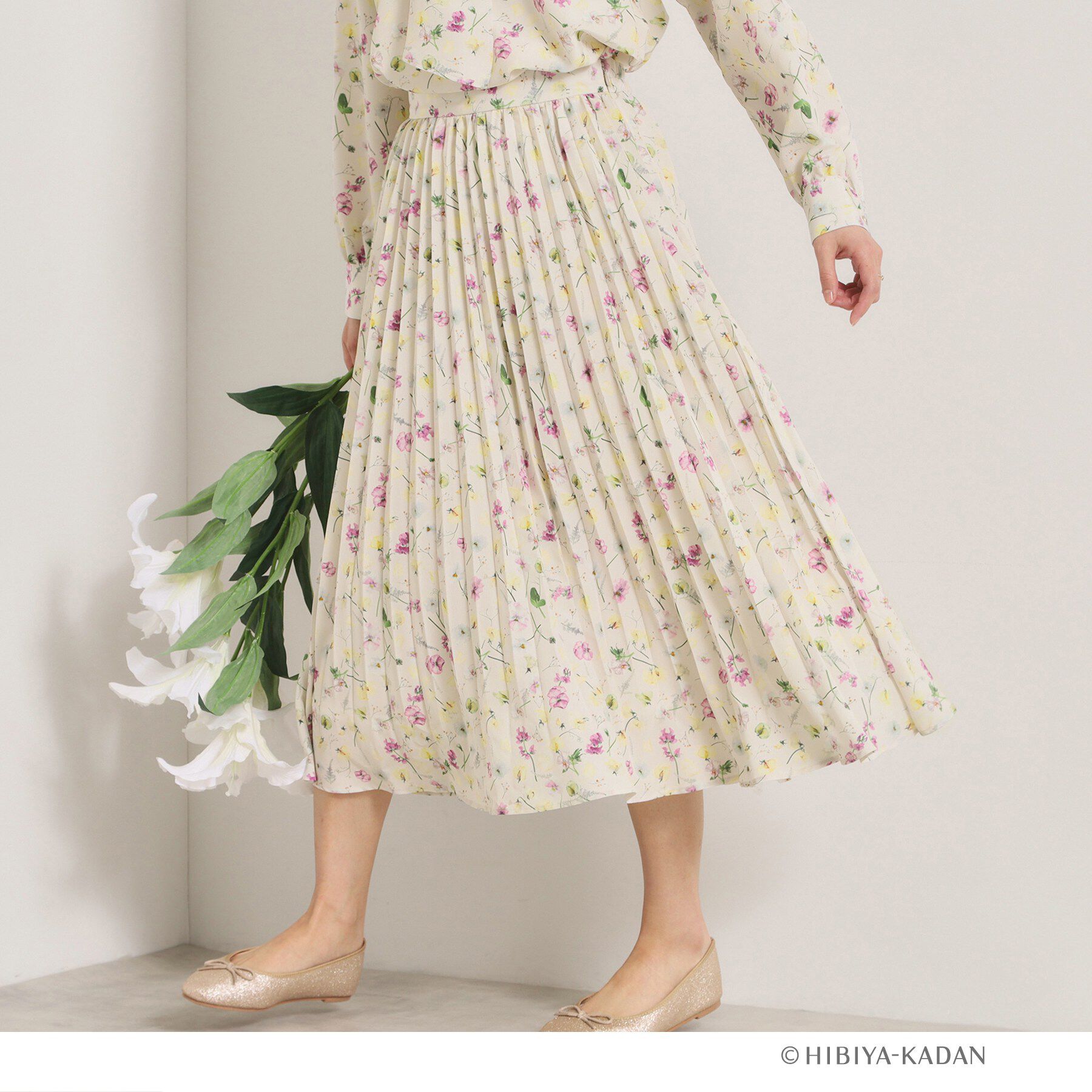 ITS&rsquo;DEMO「【ITS&rsquo;DEMO &times; HIBIYA－KADAN】楊柳プリーツスカート」|スカート|