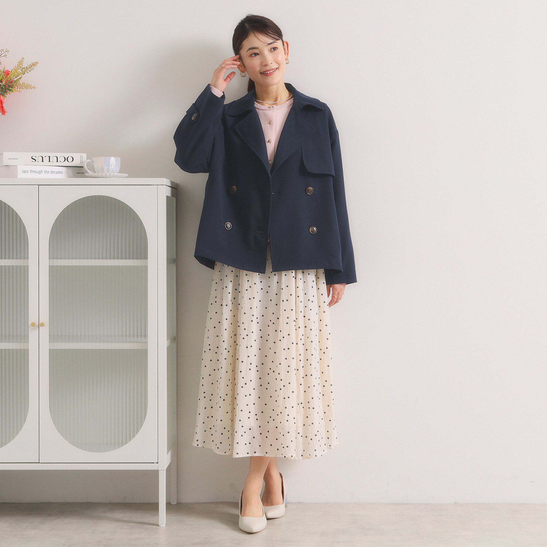 ITS&rsquo;DEMO「【撥水／花粉防止／手洗い可】ショートトレンチコート」|トレンチコート|