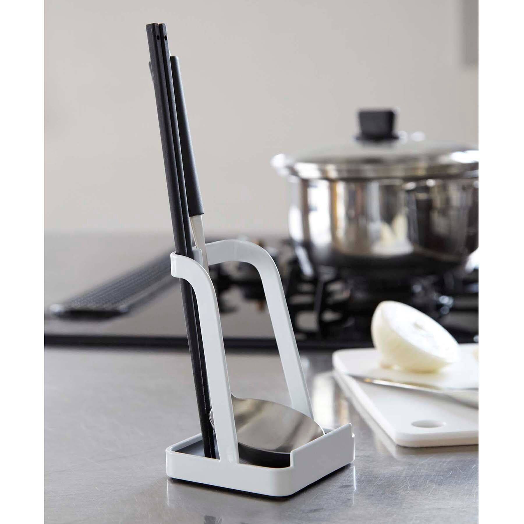 212 KITCHEN STORE「お玉＆鍋フタスタンド WH 山崎実業 ＜tower タワー＞」|食器・キッチングッズ|