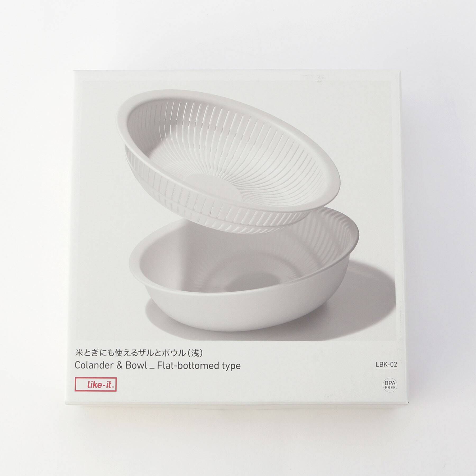 212 KITCHEN STORE「米とぎにも使えるザルとボール浅 GY ＜like-it ライクイット＞」|食器・キッチングッズ|