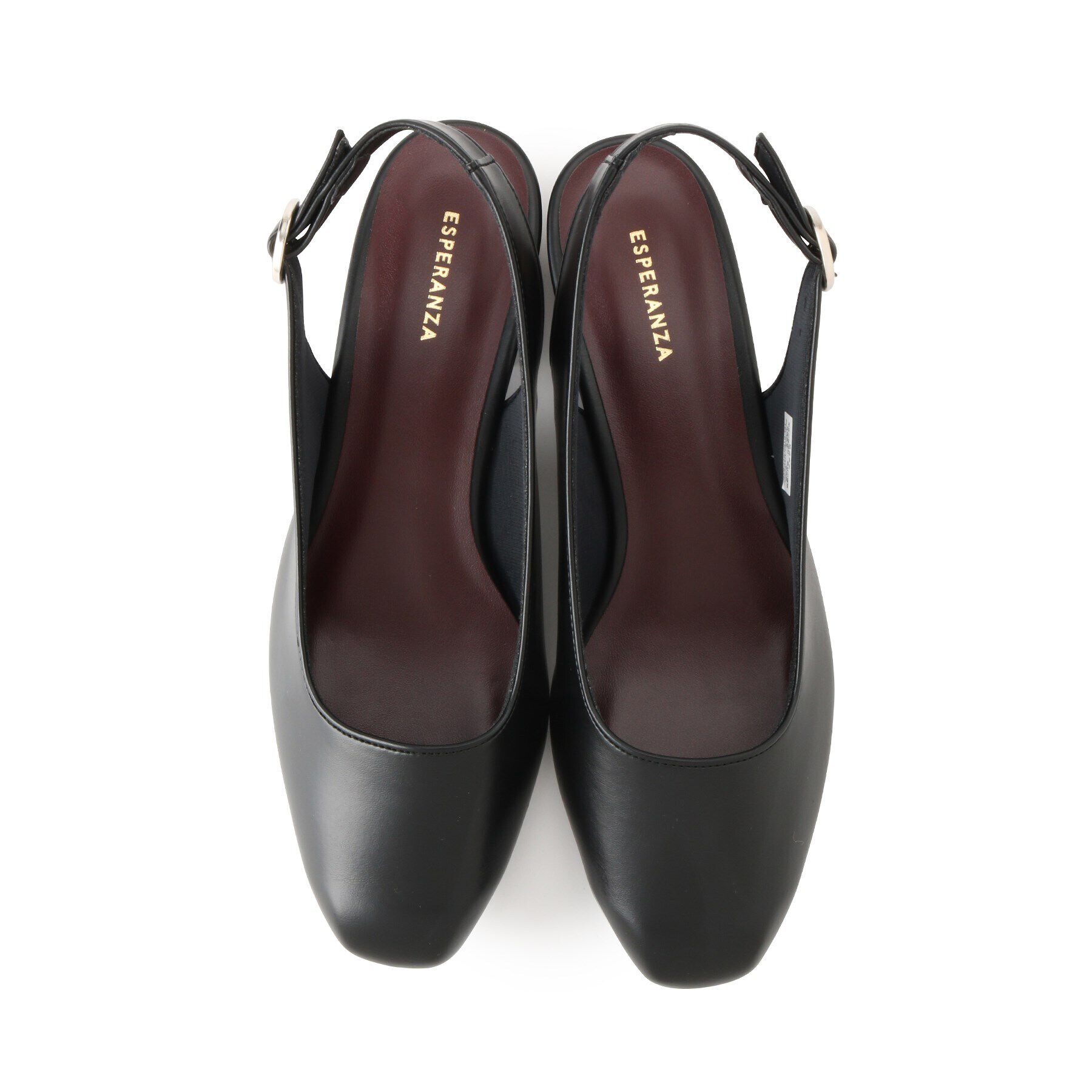 ESPERANZA「ソフトスクエアバックストラップフラットパンプス」|パンプス|