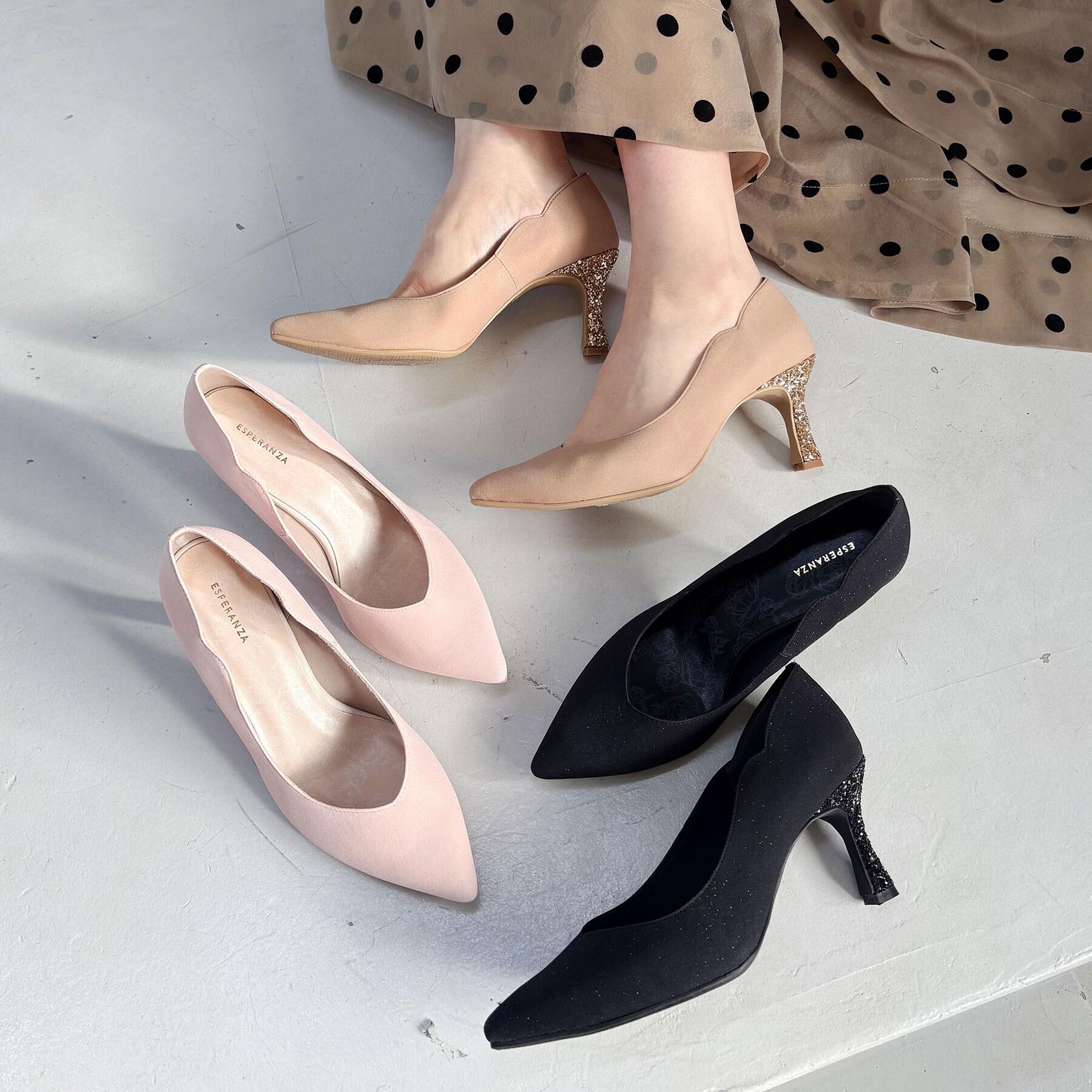 ESPERANZA「ハートカットパンプス」|パンプス|