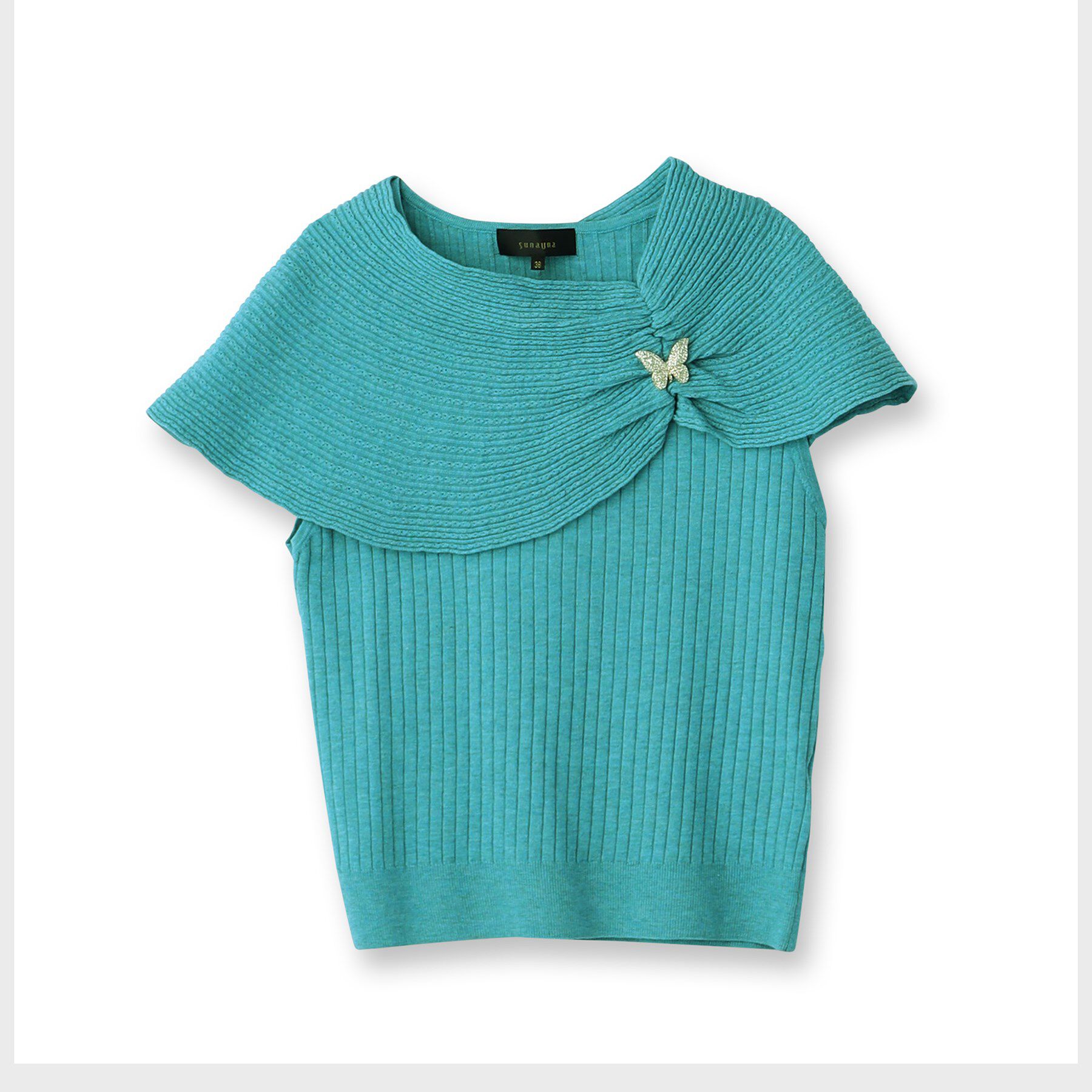 SunaUna「【2WAY／ケープ付き】フレンチスリーブニット」|ニット・セーター|