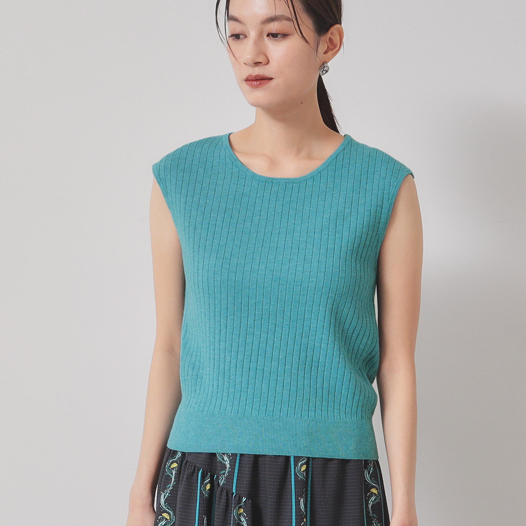 SunaUna「【2WAY／ケープ付き】フレンチスリーブニット」|ニット・セーター|