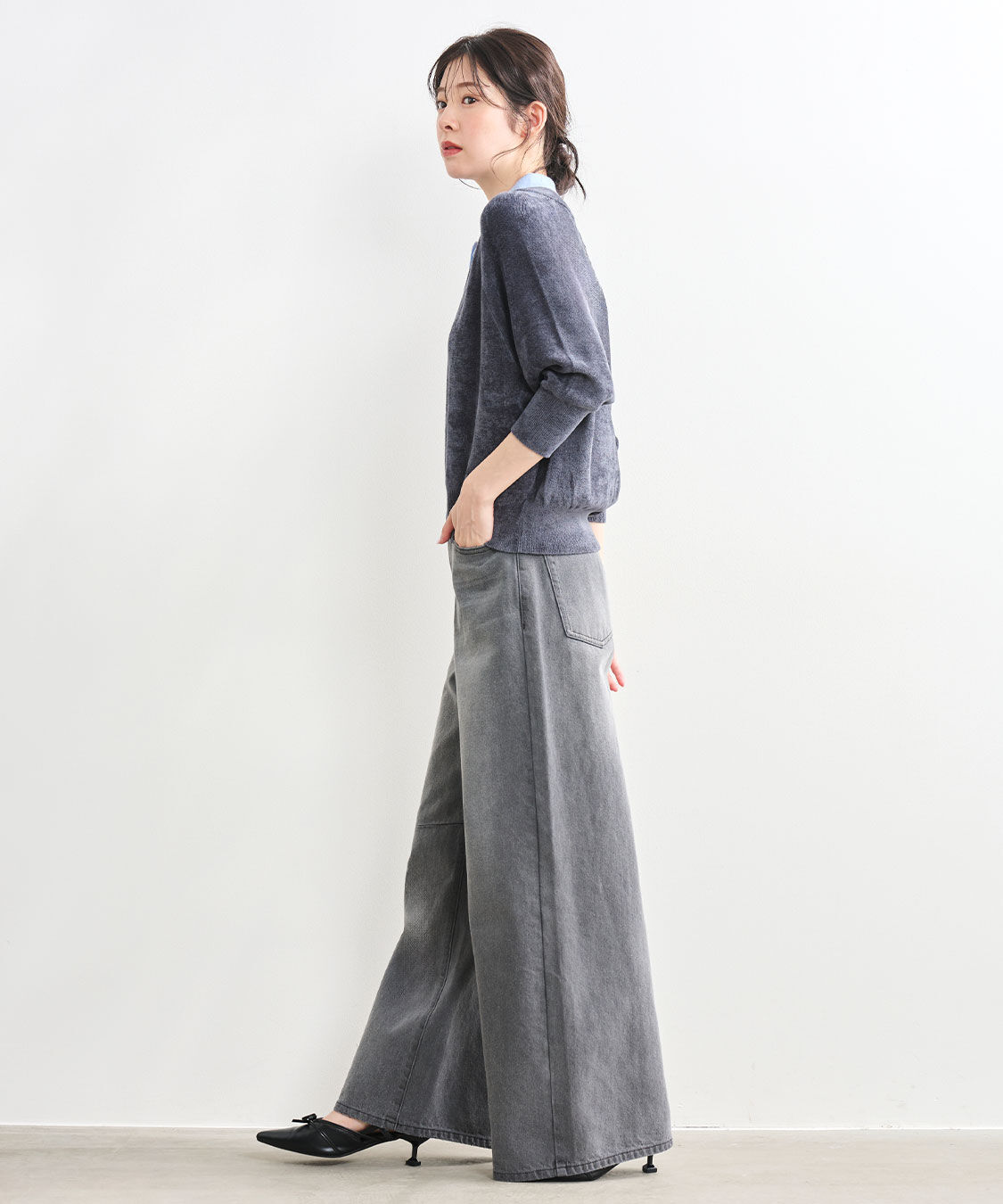 COCO DEAL「レイヤード風ポロ衿ニット」|ポロシャツ|