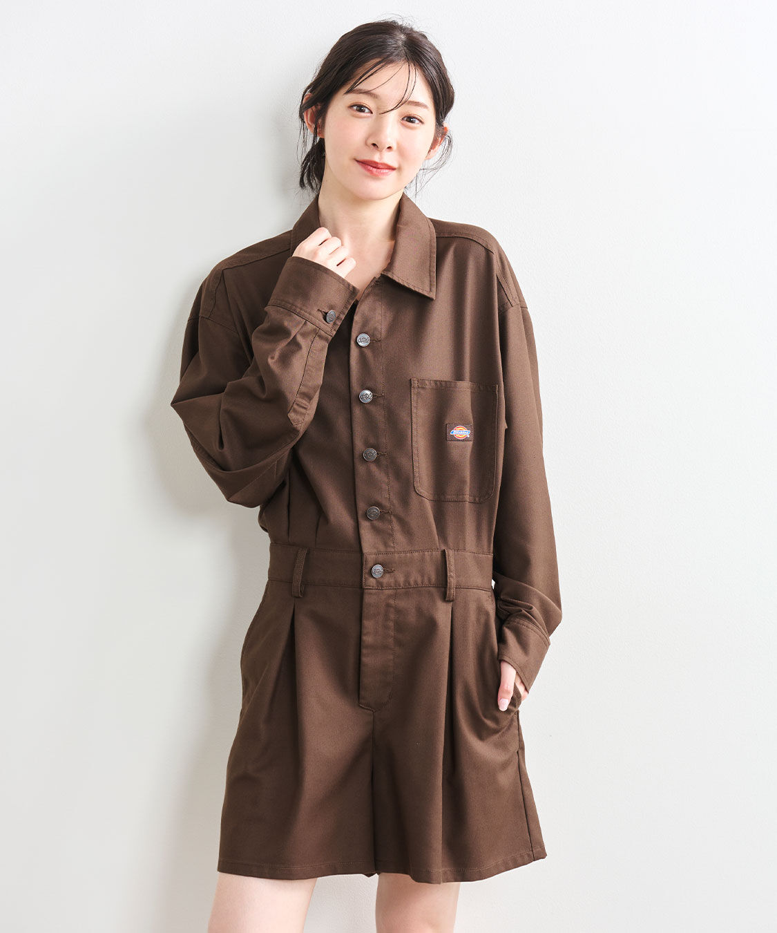 COCO DEAL「《COCO DEAL/Dickies(R)》シャツオールインワン」|オールインワン|