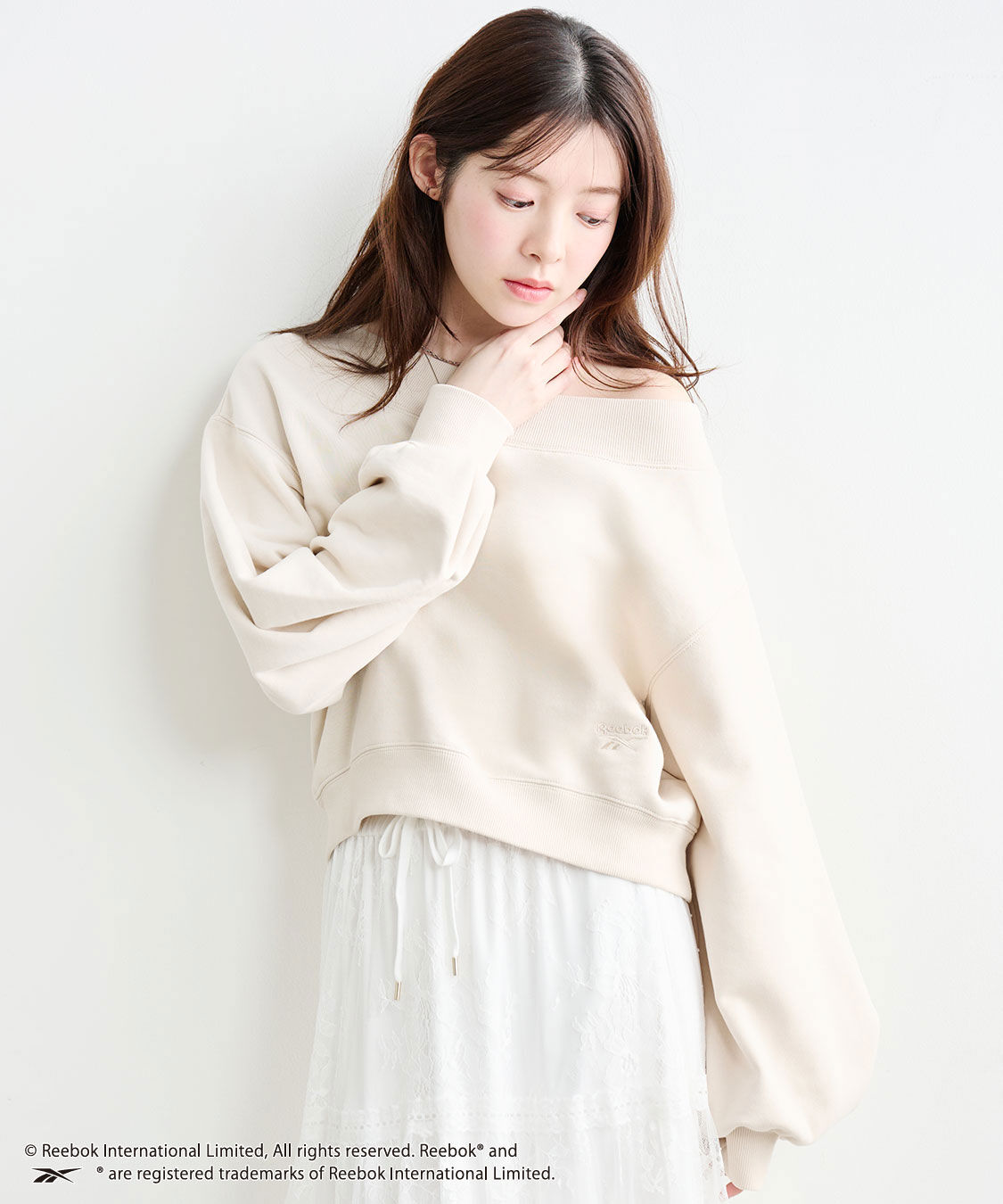 COCO DEAL「《COCO DEAL/Reebok》ボリュームスリーブオフショルスウェット」|スウェット・ジャージ|