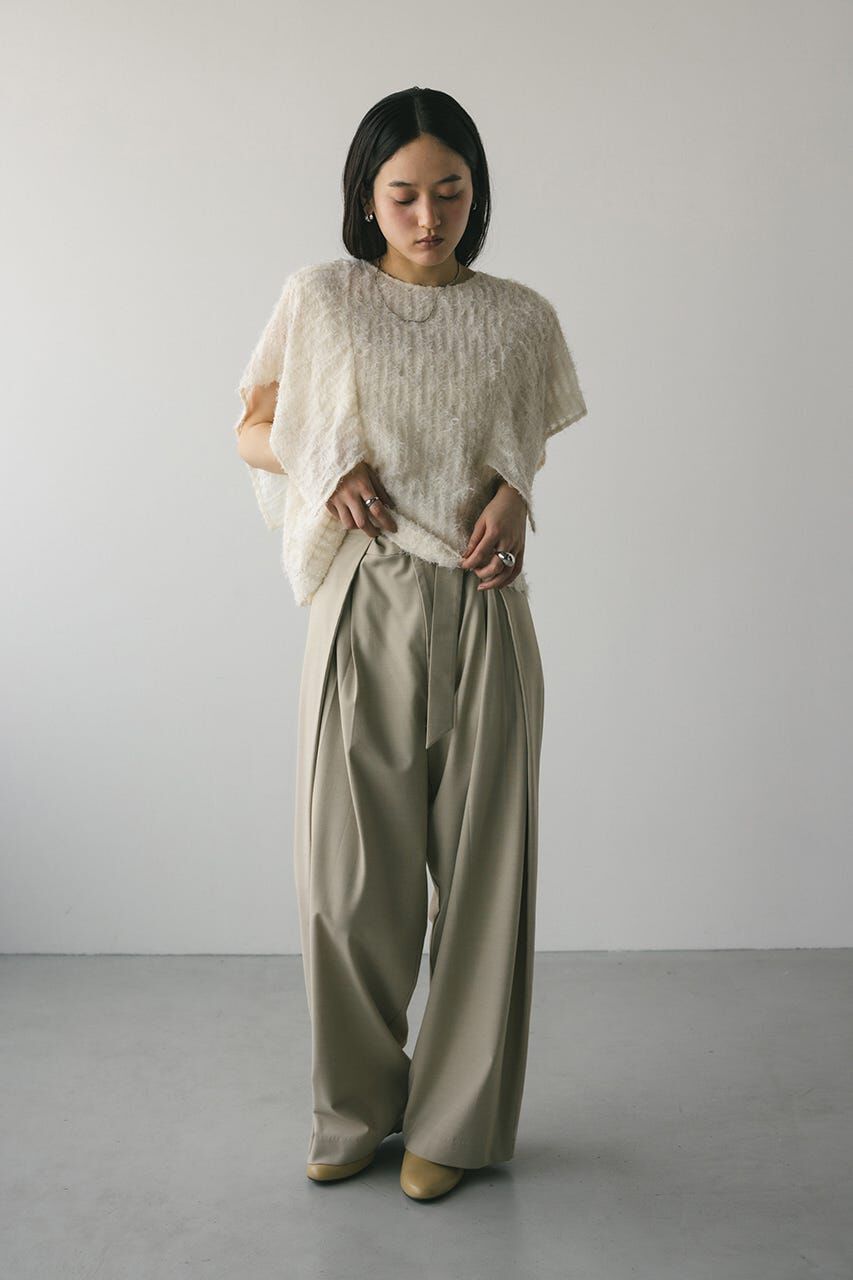 STYLEMIXER「チュールフリンジジャガードトップ」|シャツ・ブラウス|