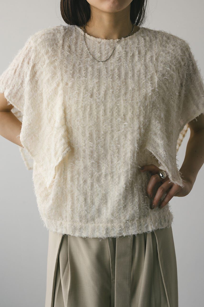 STYLEMIXER「チュールフリンジジャガードトップ」|シャツ・ブラウス|