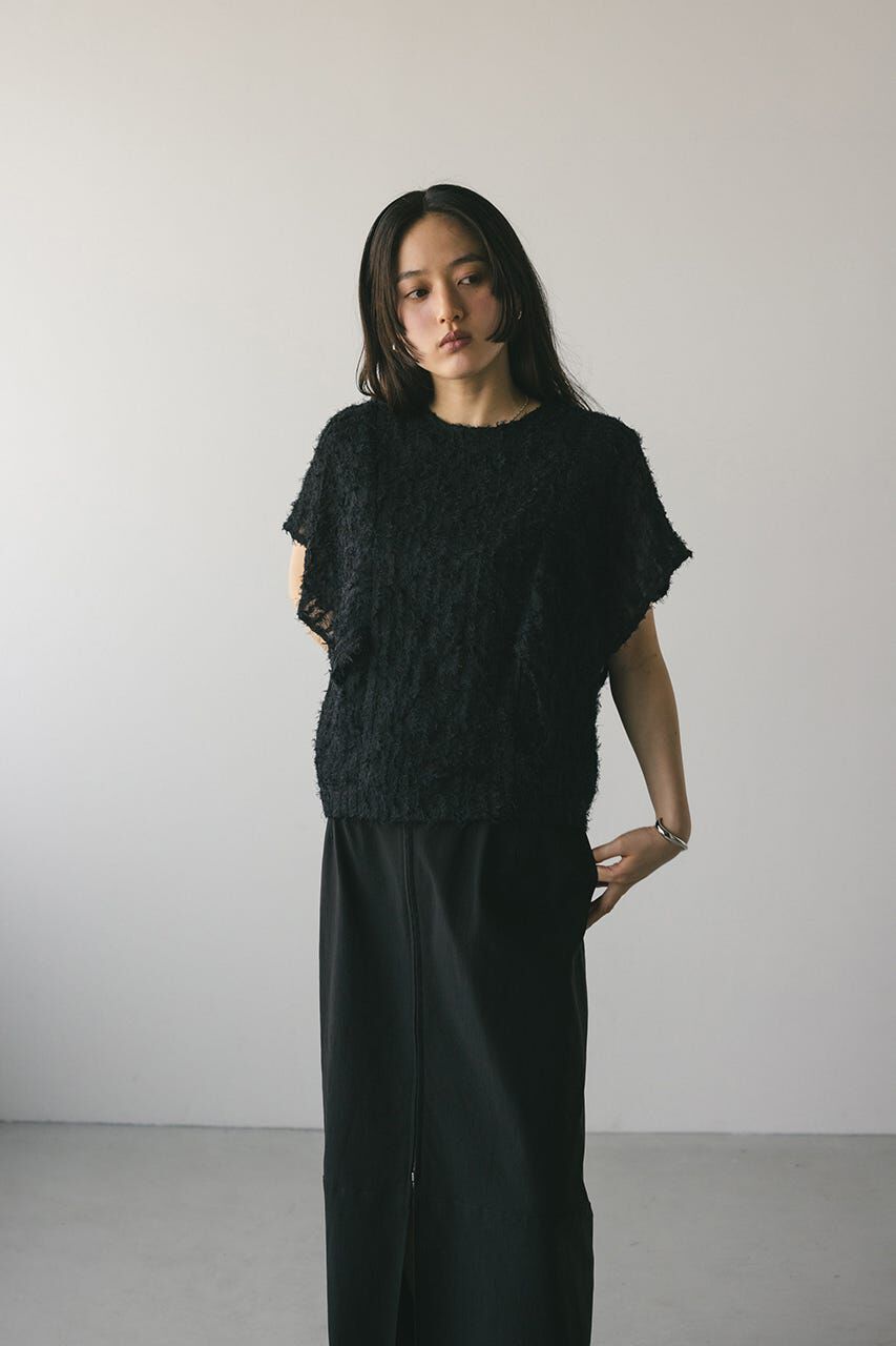 STYLEMIXER「チュールフリンジジャガードトップ」|シャツ・ブラウス|