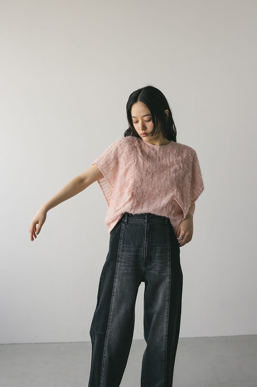 STYLEMIXER「チュールフリンジジャガードトップ」|シャツ・ブラウス|