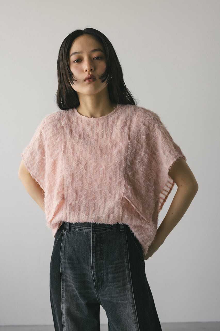 STYLEMIXER「チュールフリンジジャガードトップ」|シャツ・ブラウス|