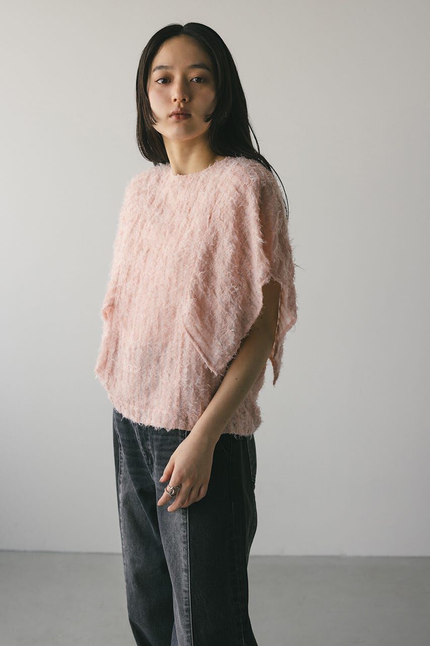 STYLEMIXER「チュールフリンジジャガードトップ」|シャツ・ブラウス|