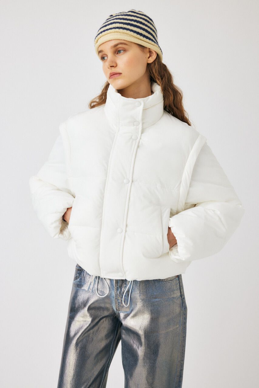 MOUSSY「CROPPED PUFFER DETACHABLE ジャケット」|その他|