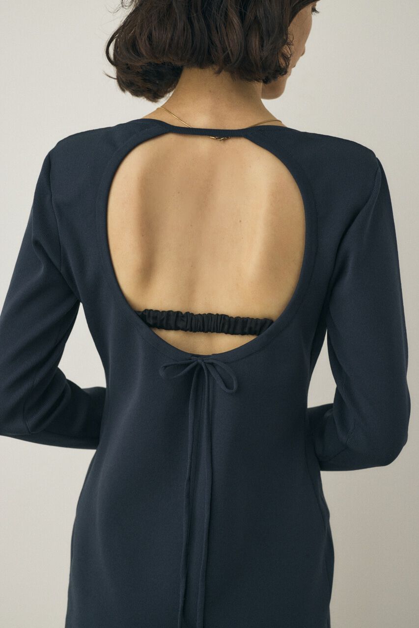 MOUSSY「バックオープンニットワンピース　リサイクルポリエステル使用」|ワンピース|