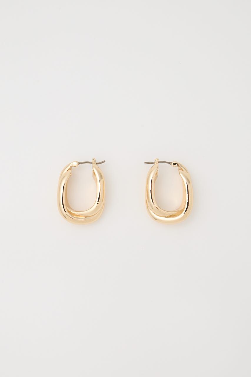 MOUSSY「DUAL HOOP イヤリング」|ピアス|GLD