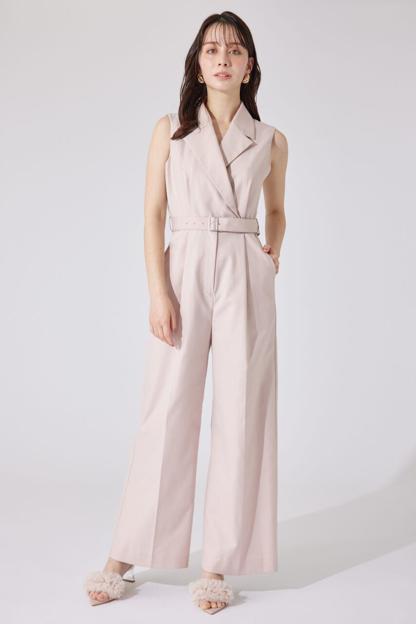 rienda「テーラードデザインノースリーブロンパース」|ワンピース|