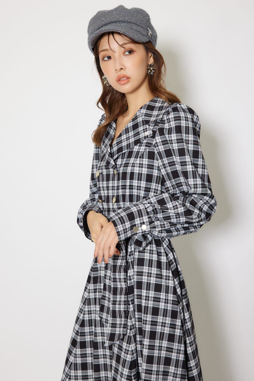 rienda「オープンカラーフレアワンピース」|ワンピース|