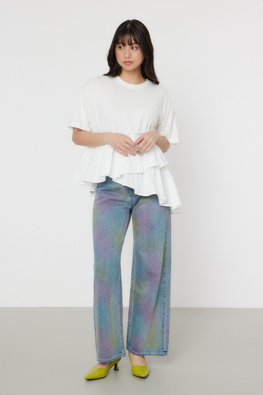 RODEO CROWNS「ピグメントフリルドッキングトップス」|Tシャツ・カットソー|